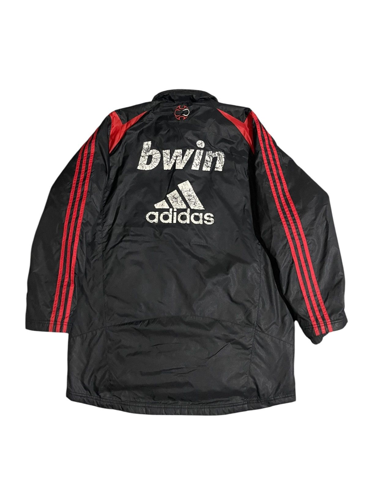 Adidas Vintage AC Milan Adidas 2007-2008 Padded Bench Coat Jacket Size US L / EU 52-54 / 3 - 2 Thumbnail
