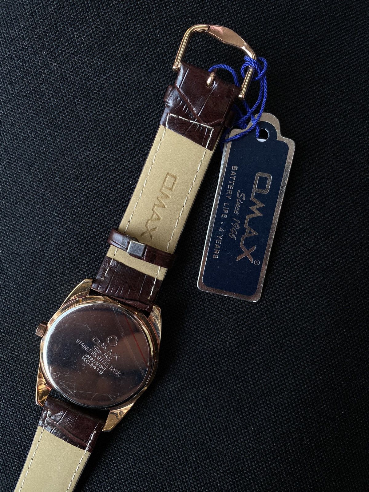 Vintage Omax Gold Quartz Watch | Swiss Design Size ONE SIZE - 10 Thumbnail