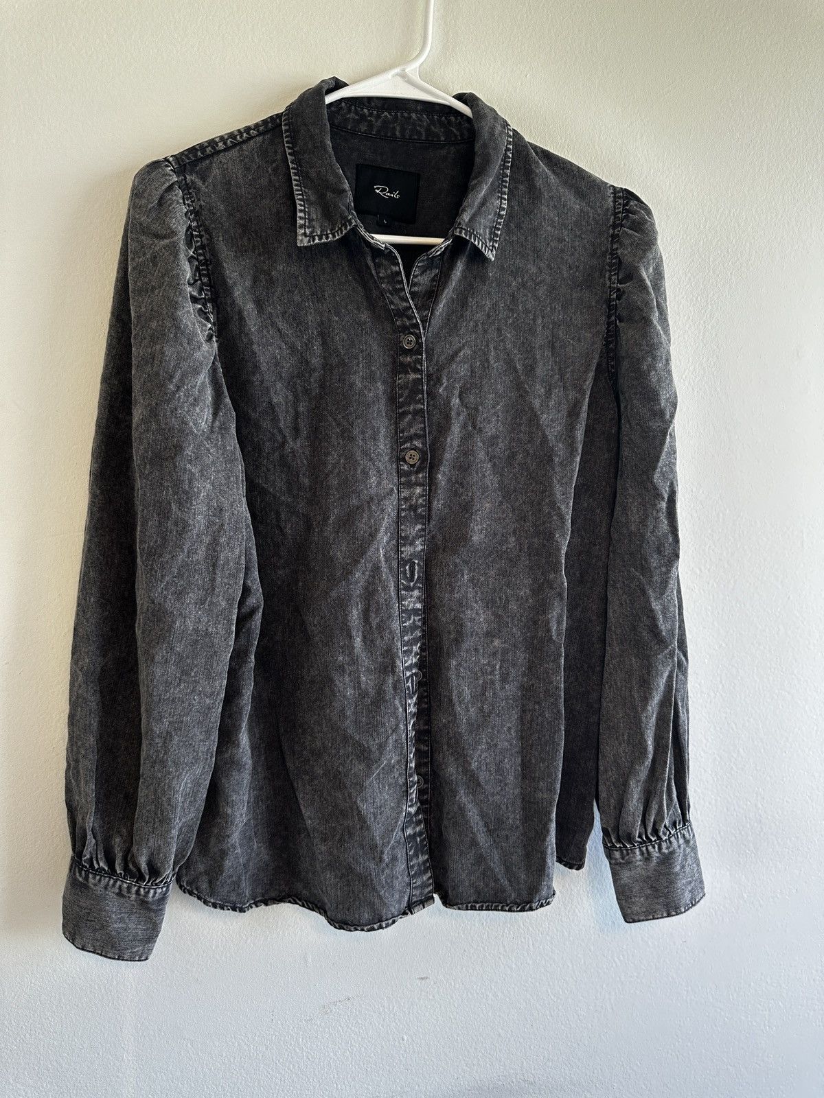 Rails Rails Angelica Black Acid Wash Top Button Front Women Size l Size L / US 10 / IT 46 - 2 Thumbnail