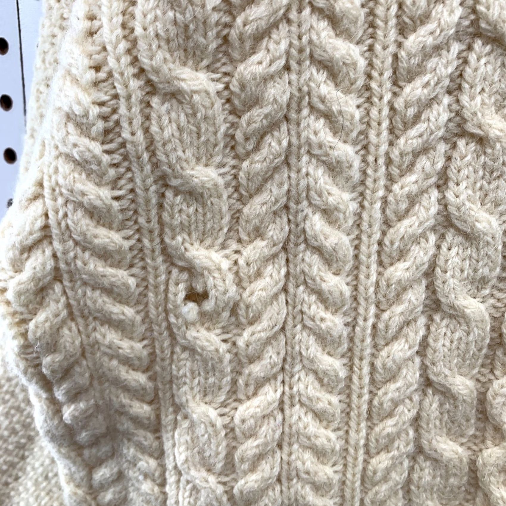 Highland 2000 Highland Home Industries VINTAGE Knit Sweater Womens L Wool Fisherman Beige 20x24.5 Size L / US 10 / IT 46 - 7 Thumbnail
