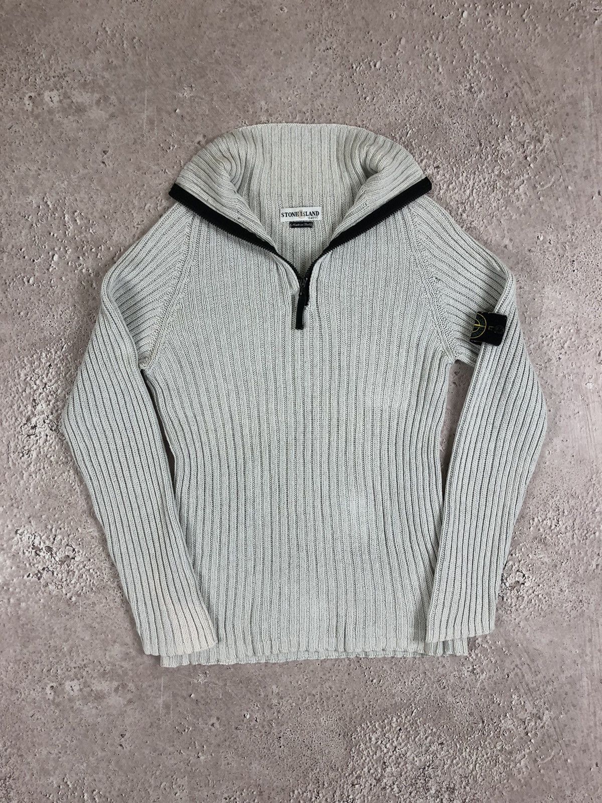 Pre-owned Stone Island Vintage Sweater In Light Gray