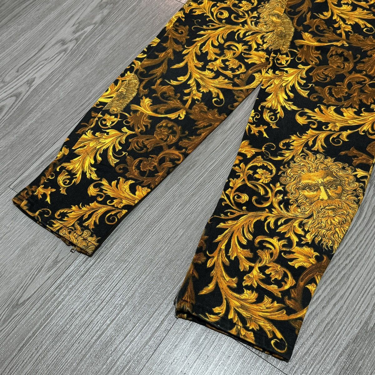 Versace × Versace Jeans Couture Versace 90s Gold Baroque High Waist Jeans Size US 30 / EU 46 - 5 Thumbnail
