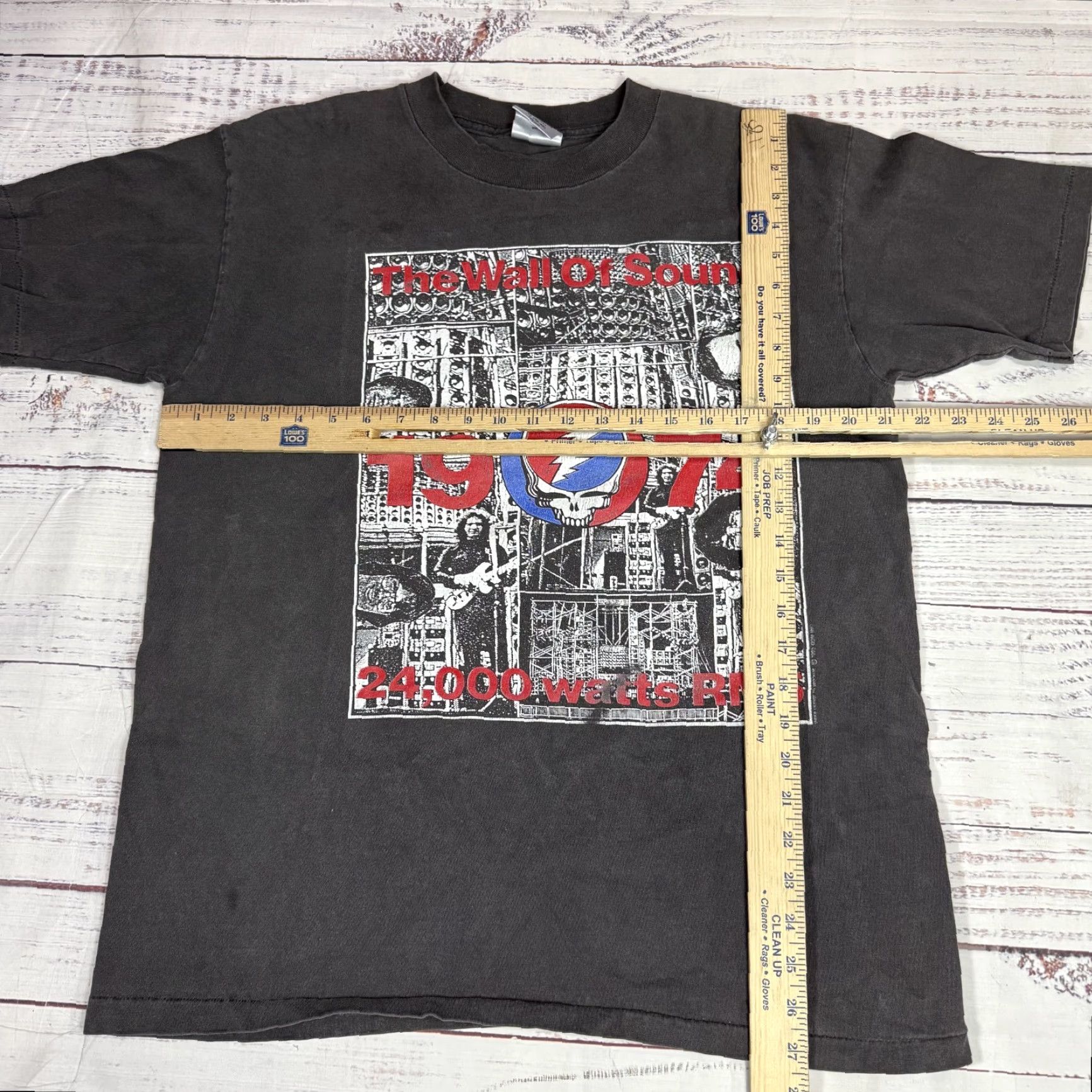 Vintage Grateful Dead T Shirt Vintage 1990 Wall Of Sound 1974 Jerry Garcia GDM Black XL Men Short Sleeve Cotton T-Shirt Size US XL / EU 56 / 4 - 2 Thumbnail