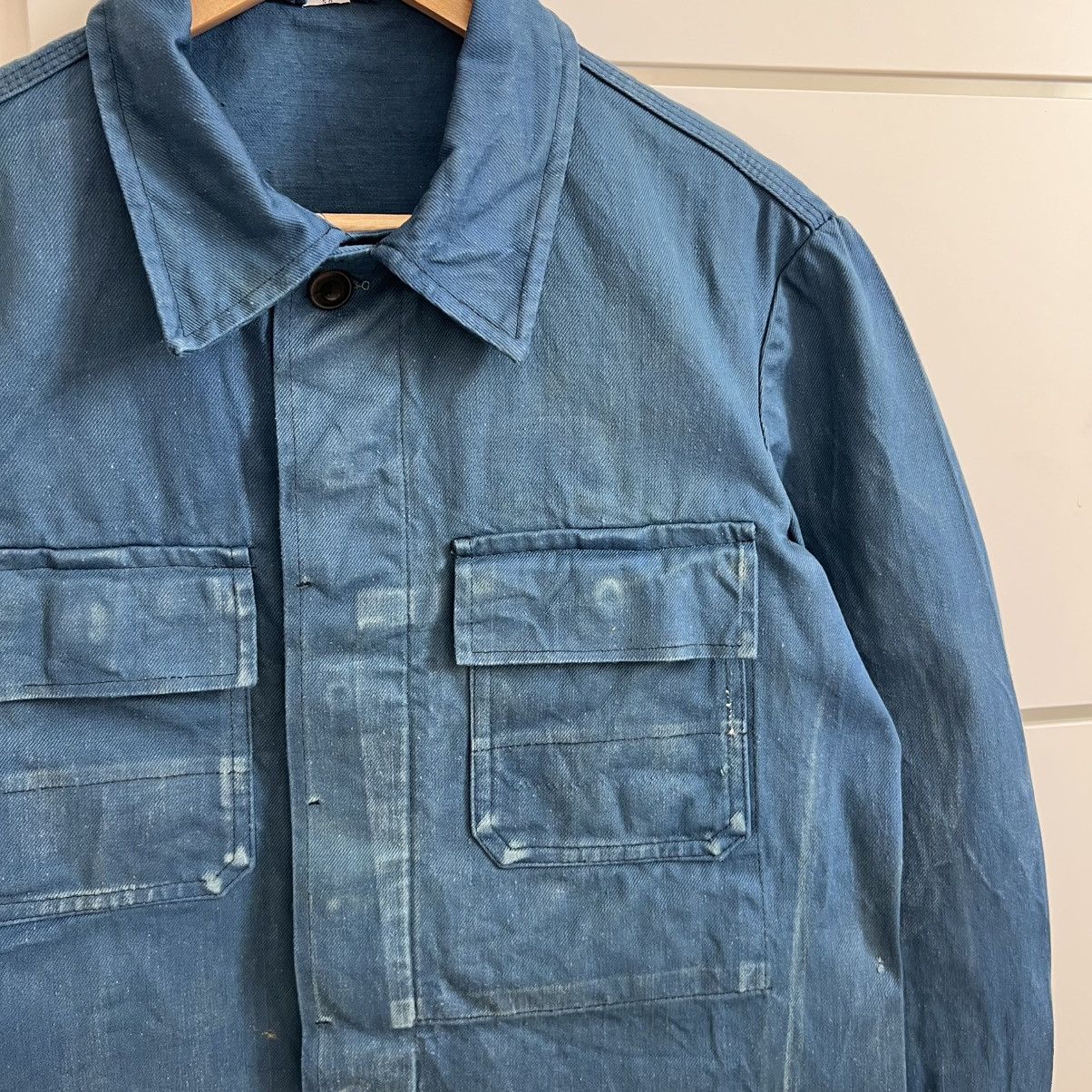 Vintage French vintage distressed overshirt works sanfor jacket Size US M / EU 48-50 / 2 - 5 Thumbnail