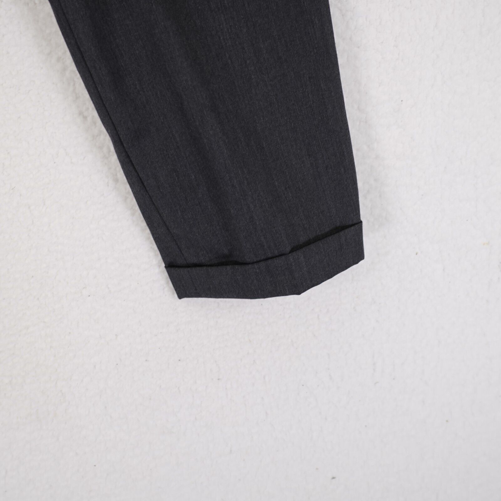 Nordstrom Nordstrom Britches Winston Dark Grey Pleated Cuffed Dress Pa Size 38R - 2 Thumbnail