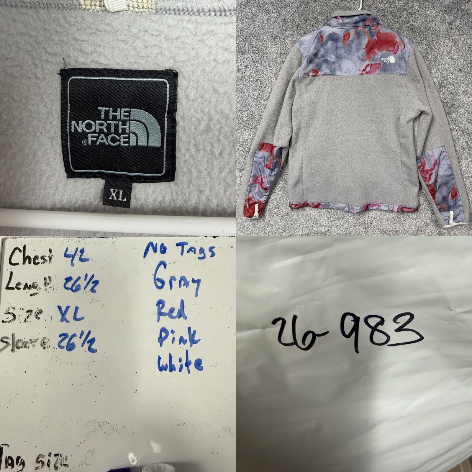The North Face The North Face Jacket Womens XL Gray Pink Fleece Quilted Full Zip Warm Outdoor Size XL / US 12-14 / IT 48-50 - 8 Thumbnail