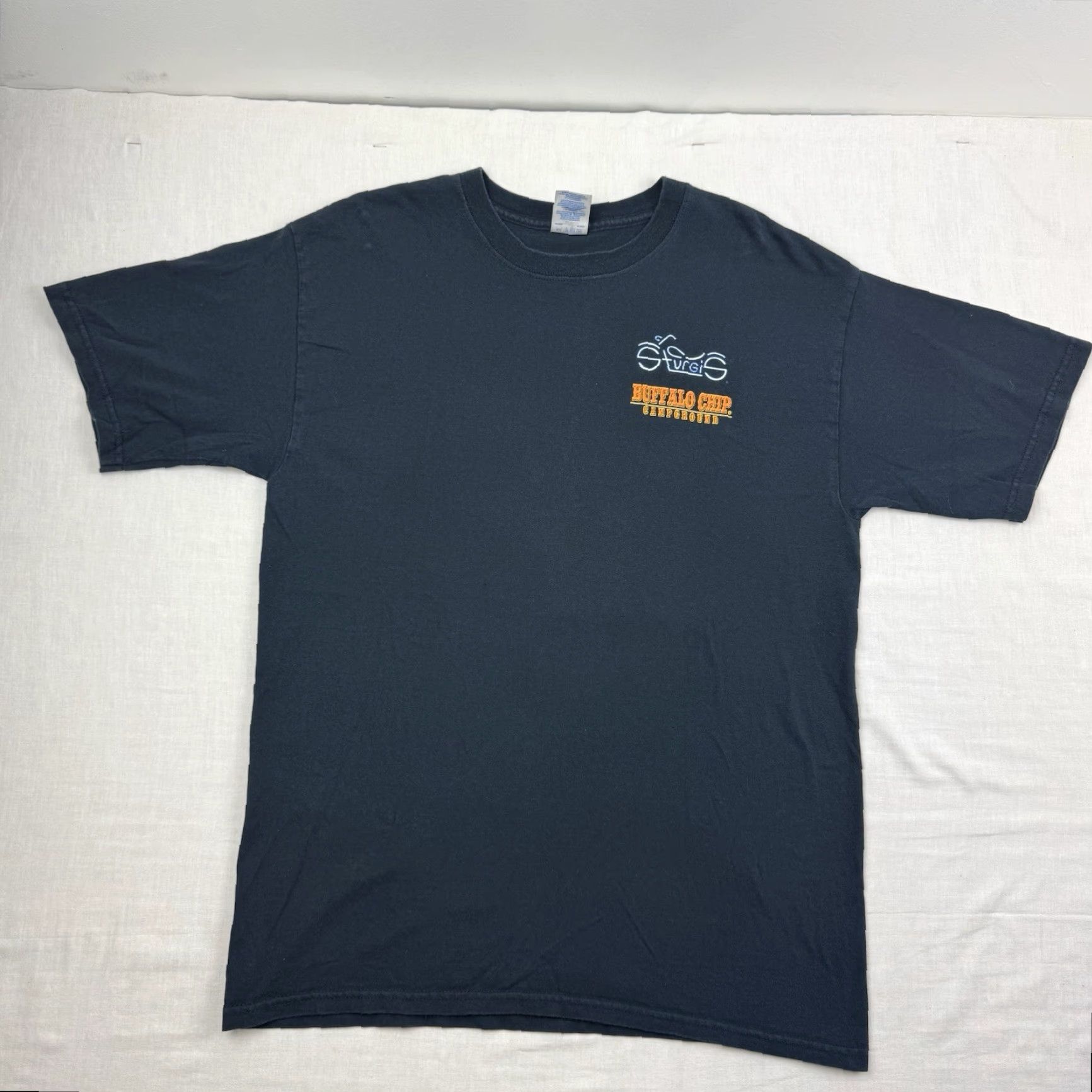 Gildan VINTAGE Buffalo Chip Campground T Shirt Adult Large Biker Rally 2006 Y2K Gildan Black Mens Shirt L Size US L / EU 52-54 / 3 - 3 Thumbnail