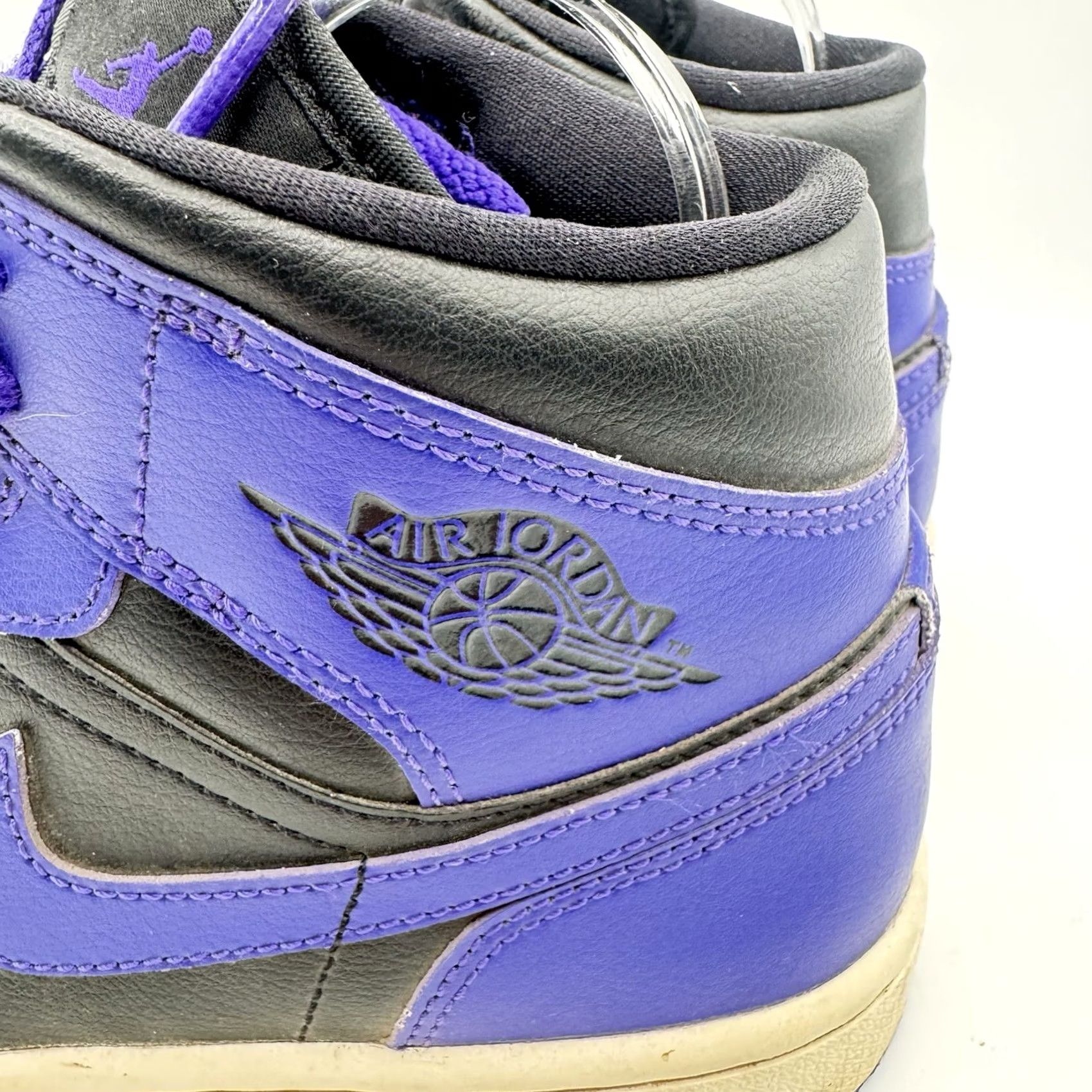 Jordan Brand Nike Air Jordan Women’s 7.5 1 Mid Dark Concord Purple Black Sneaker Size US 8 / IT 38 - 4 Thumbnail