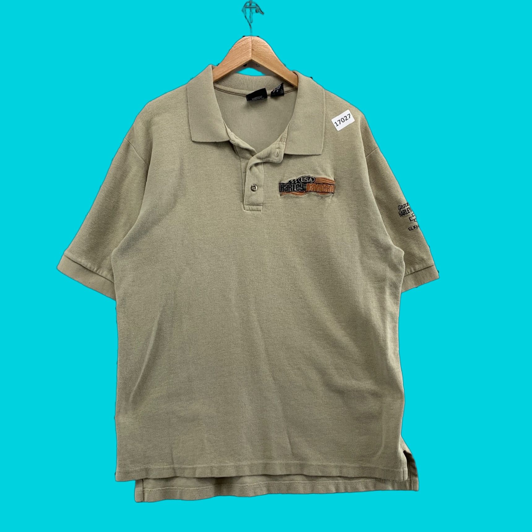 Harley Davidson VINTAGE Harley-Davidson Motorcycle Polo Shirt Brown Large Embroidered USA Made Size US L / EU 52-54 / 3 - 1 Thumbnail