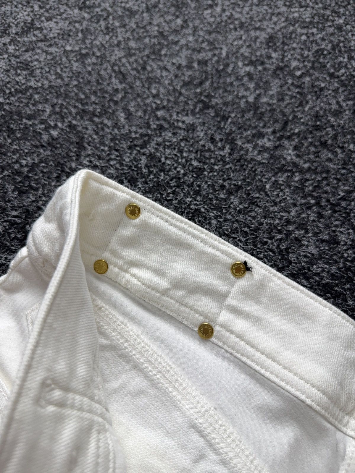 Diesel Luxury 00s Diesel Distressed White Jeans Slim Straight Y2K Size 30" / US 8 / IT 44 - 13 Thumbnail