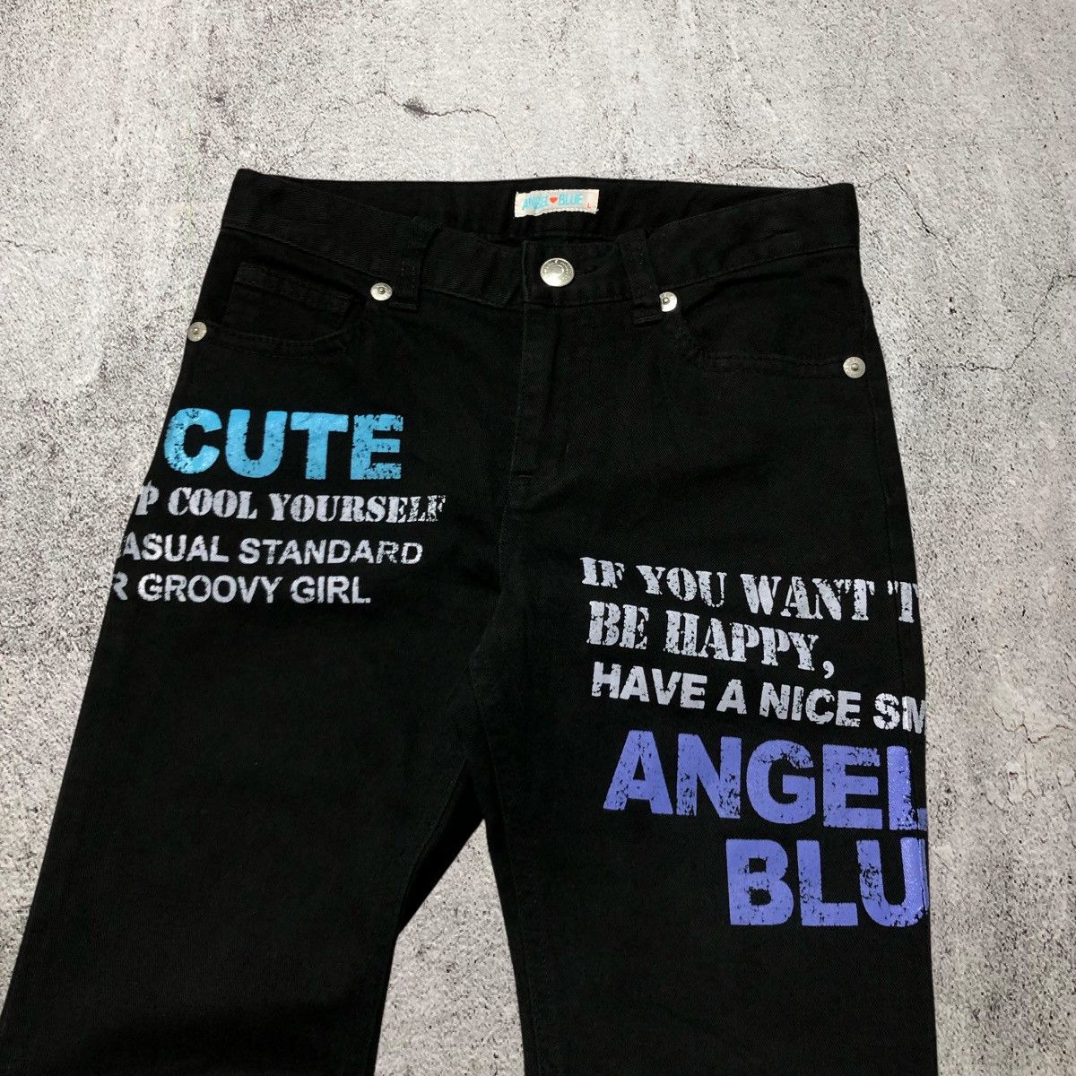Angel Blue 2000s Angel Blue Cute Girls Denim Jeans Pants Black Lgb Size US 26 / EU 42 - 6 Thumbnail