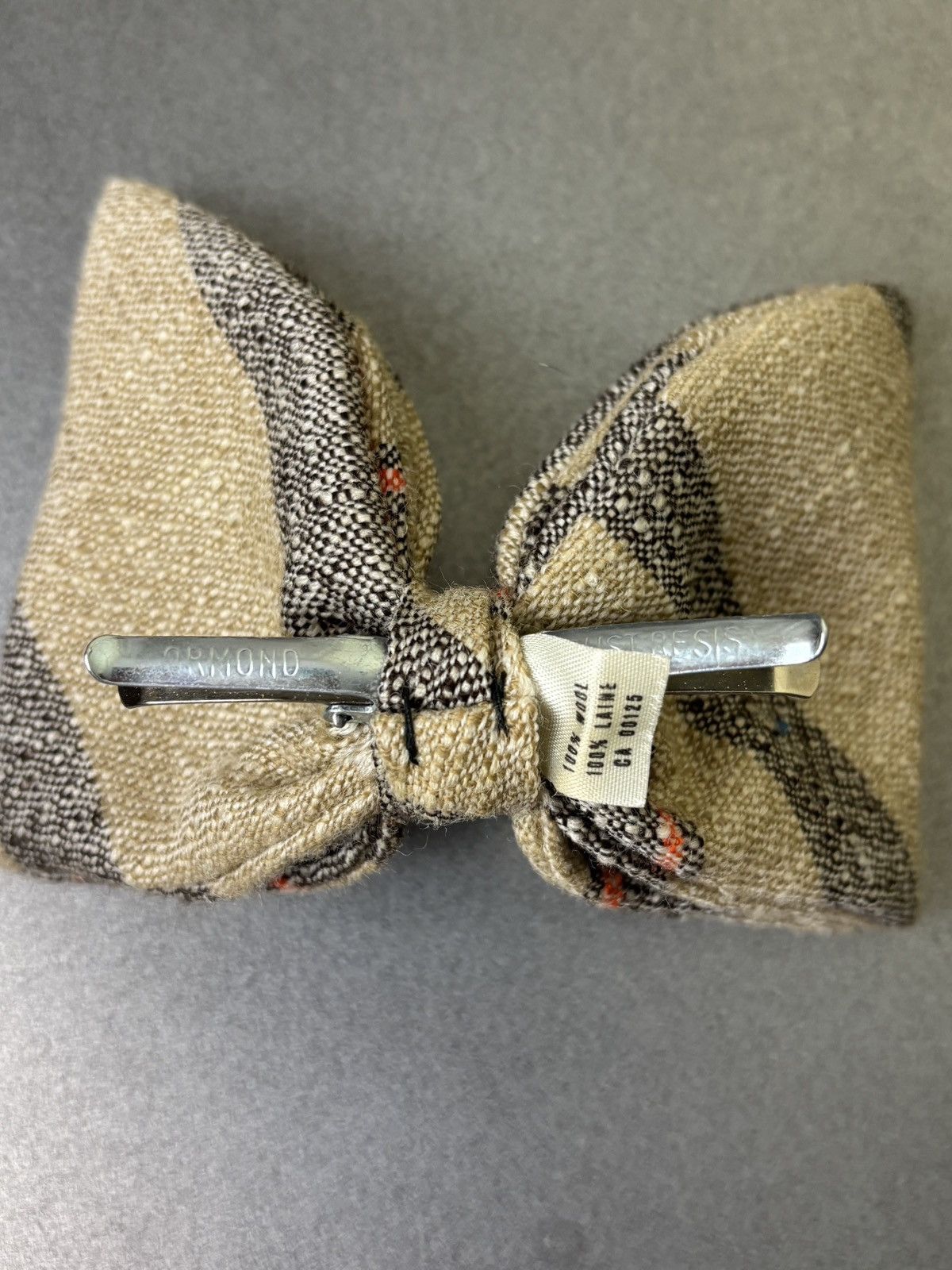 Vintage 1980s Vintage Bow Tie Butterfly Plaid Wool Oversized 1970s Size ONE SIZE - 5 Thumbnail