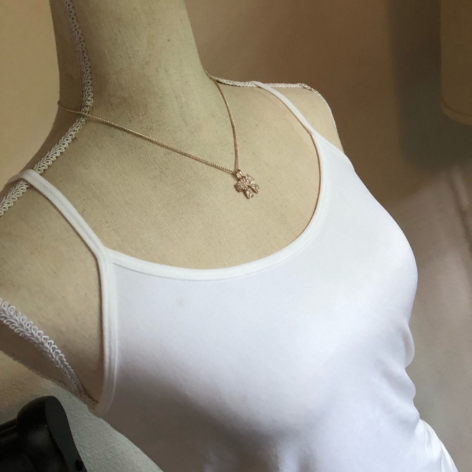 Jewelry Elegant rhinestone bow pendant on chain necklace Size ONE SIZE - 3 Thumbnail