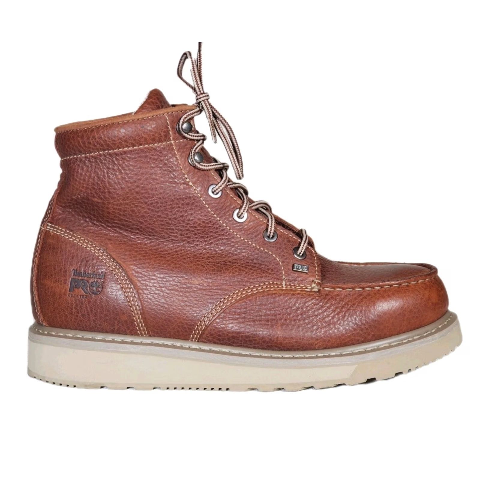 Timberland Timberland PRO Barstow 6" Moc Soft-Toe Wedge Work Boots Brown Leather Men's US 11 M Size US 11 / EU 44 - 2 Thumbnail