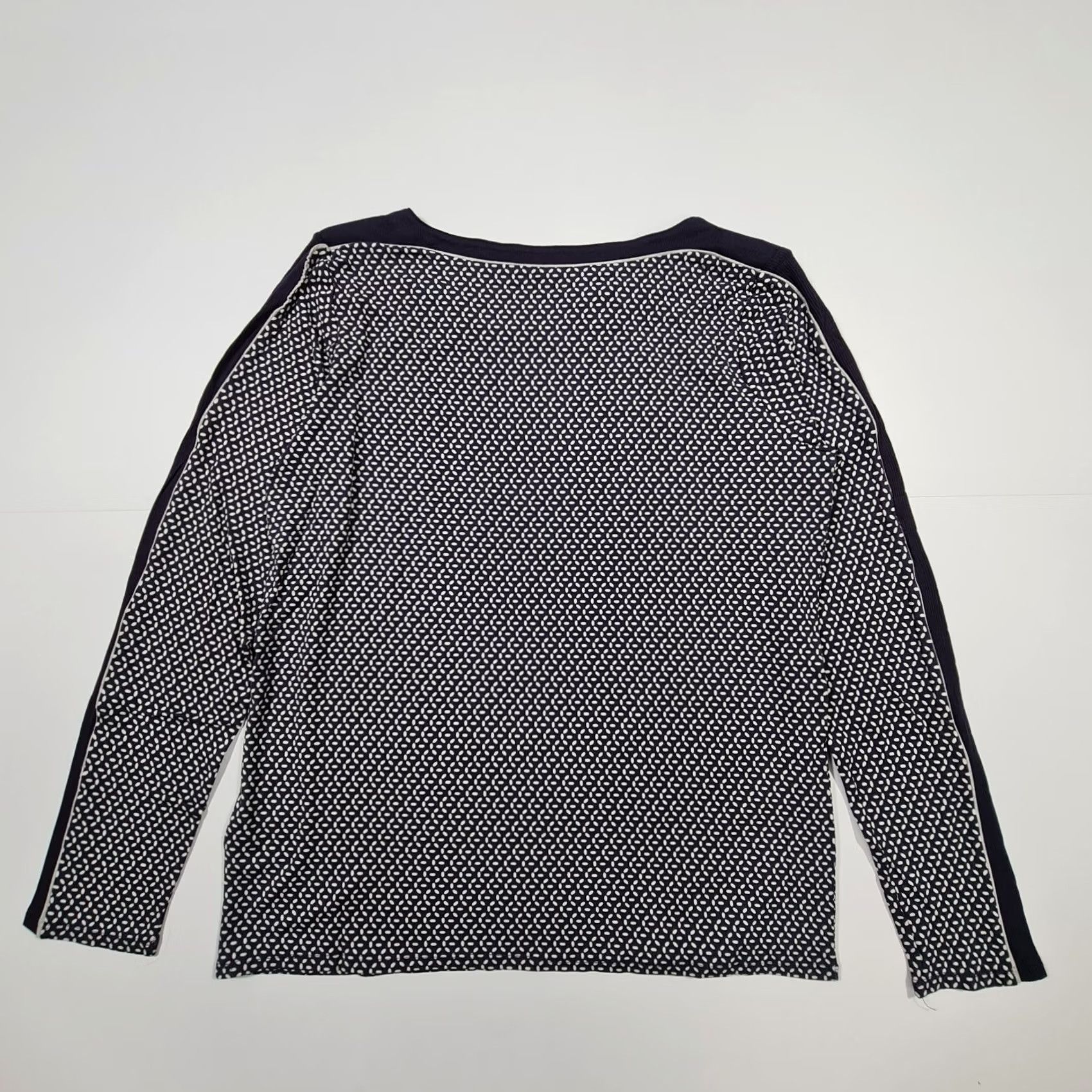 CO Betty & CO Womens T Shirt Navy Blue 14 UK Geometric Print Long Sleeve Stretch Top Size XL / US 12-14 / IT 48-50 - 5 Thumbnail