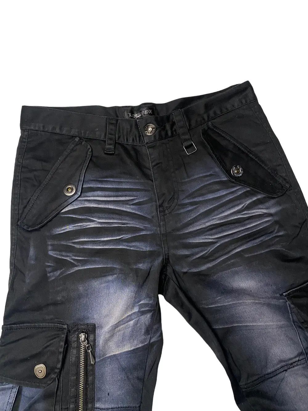 If Six Was Nine 2000's Lowbox Flared Dyed Cargo Pants Size US 30 / EU 46 - 13 Thumbnail