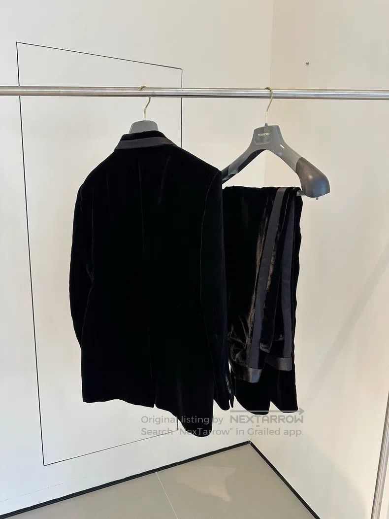 Tom Ford Tom Ford Men's Velvet Patchwork Evening Tuxedo Suit Size 50L - 5 Thumbnail