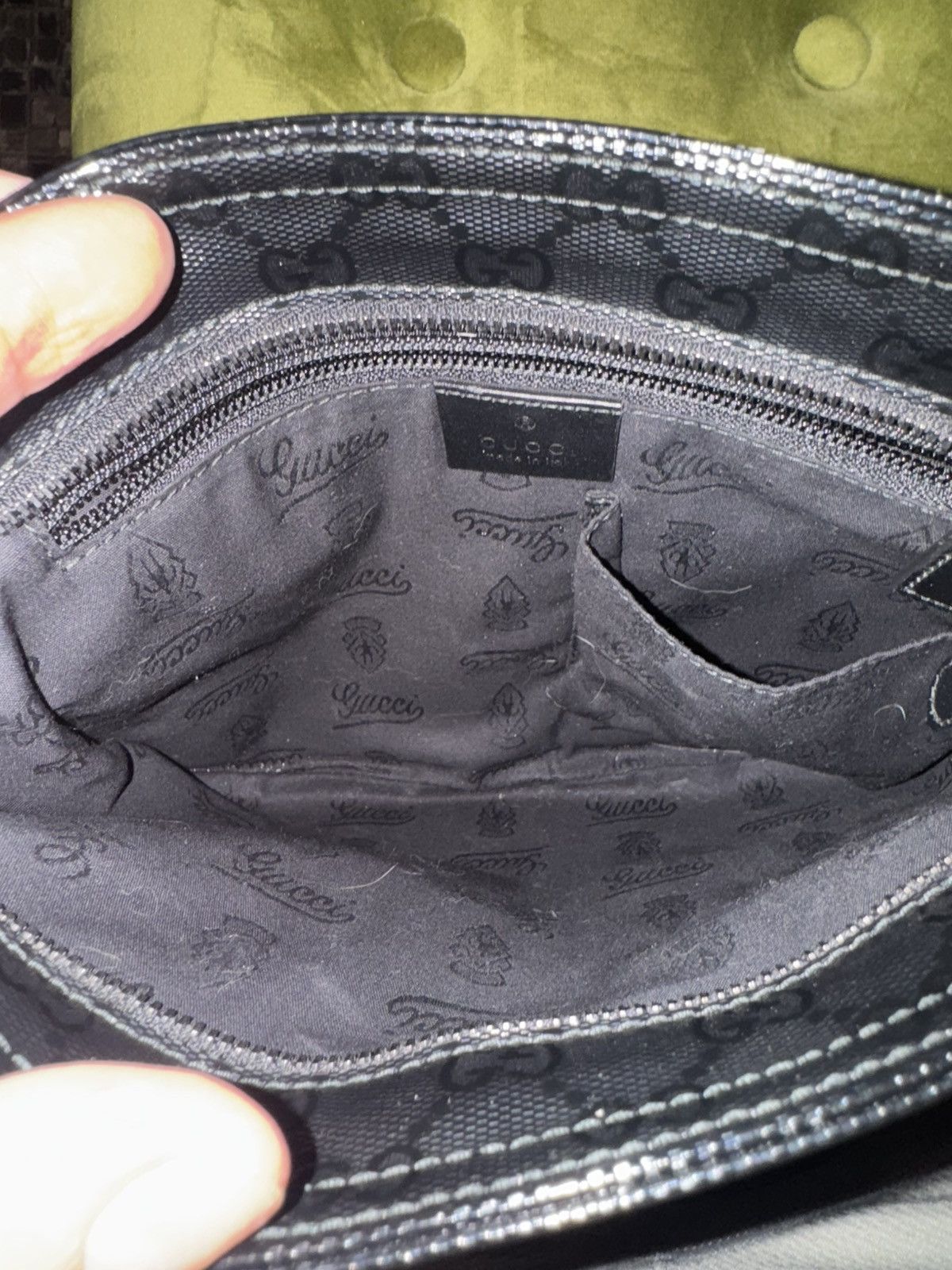Gucci Gucci Crossbody Bag in Black Coated Canvas Size ONE SIZE - 7 Thumbnail