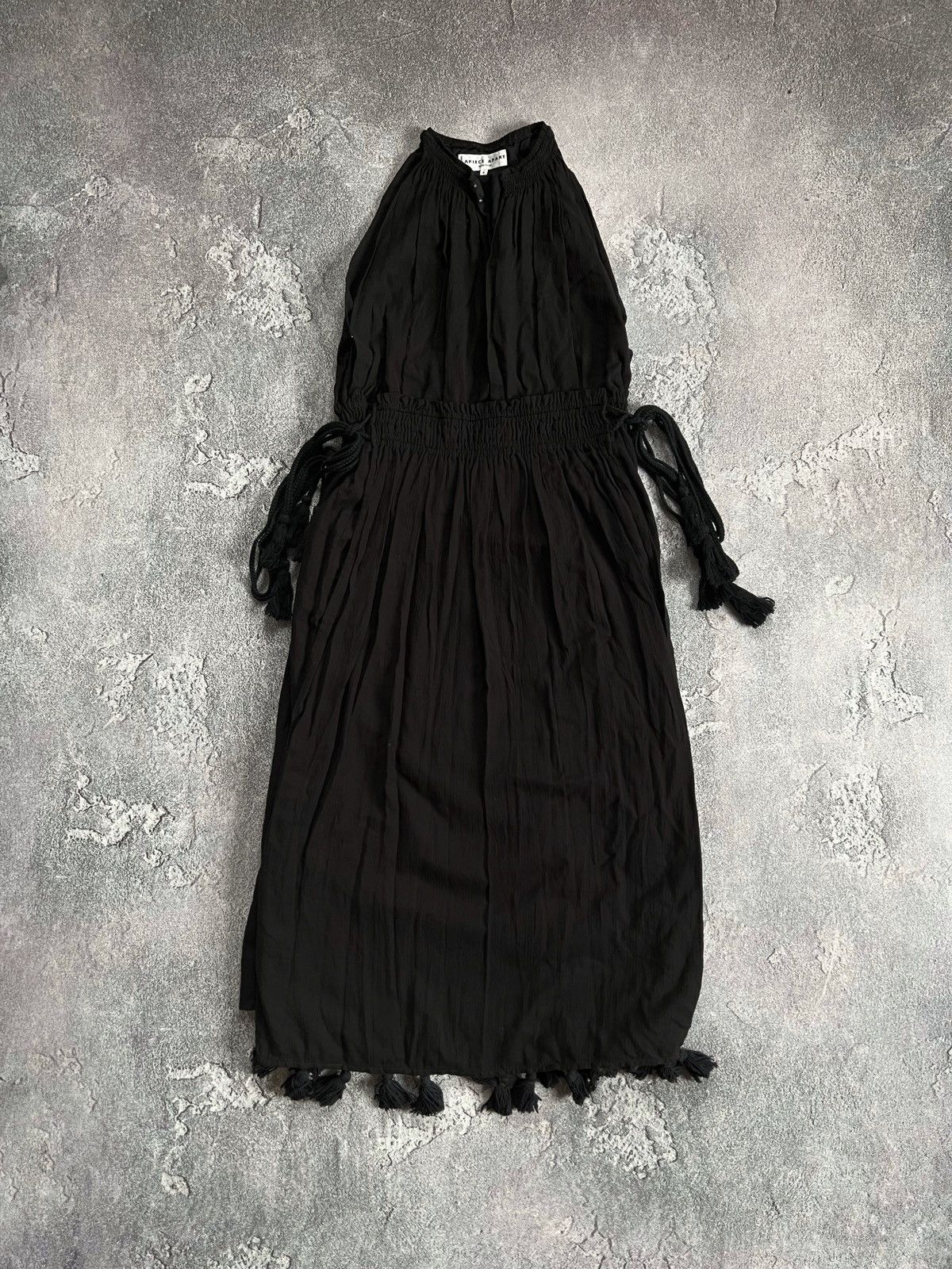 Apiece Apart × Vintage Vtg Apiece Apart New York Black Maxi Tank Dress Sleeveless Size S / US 4 / IT 40 - 2 Thumbnail