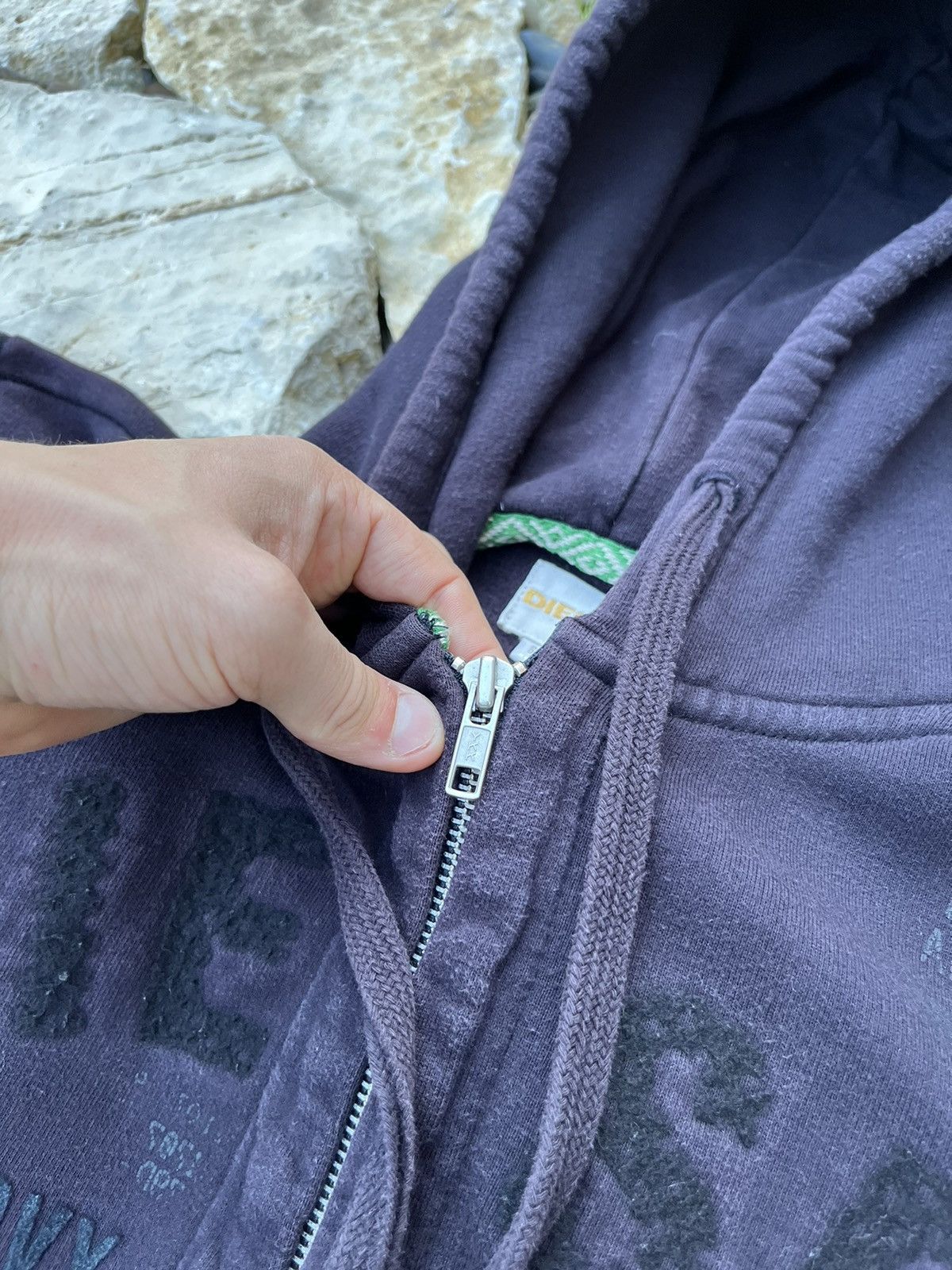 Diesel × Vintage Vintage Diesel y2k zip hoodie faded distressed washed retro Size US M / EU 48-50 / 2 - 11 Thumbnail