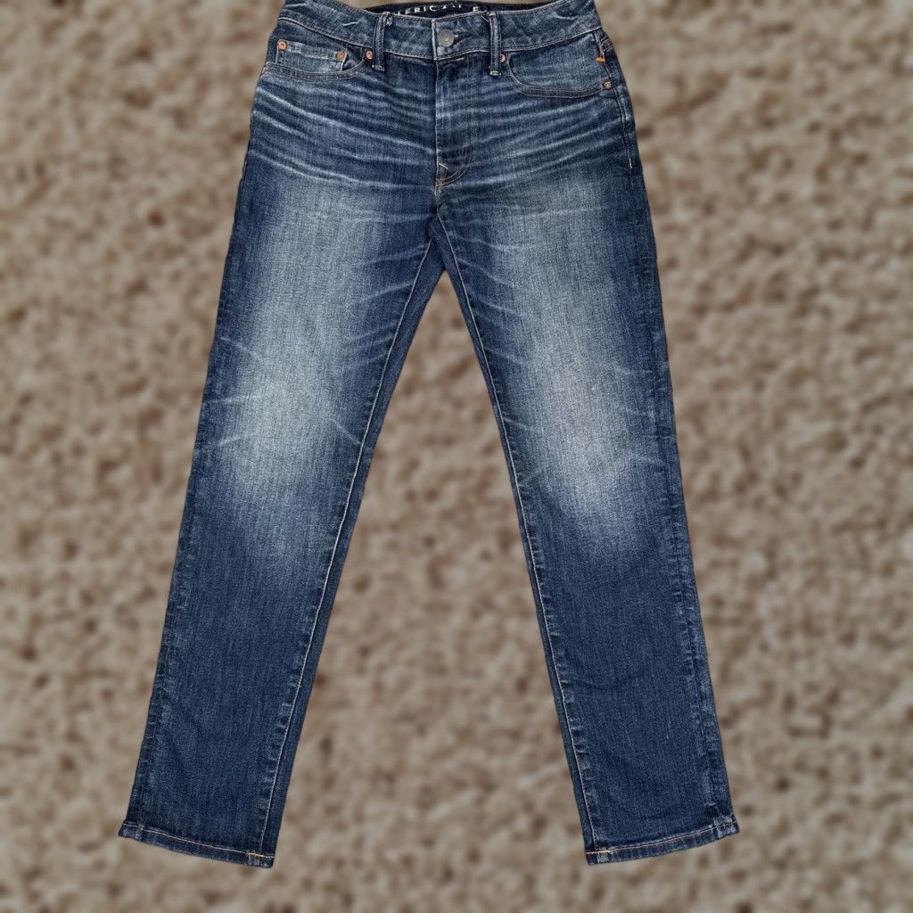 American Eagle Jeans Mens 29x30 Blue Jegging Skinny Straight Leg AirFlex