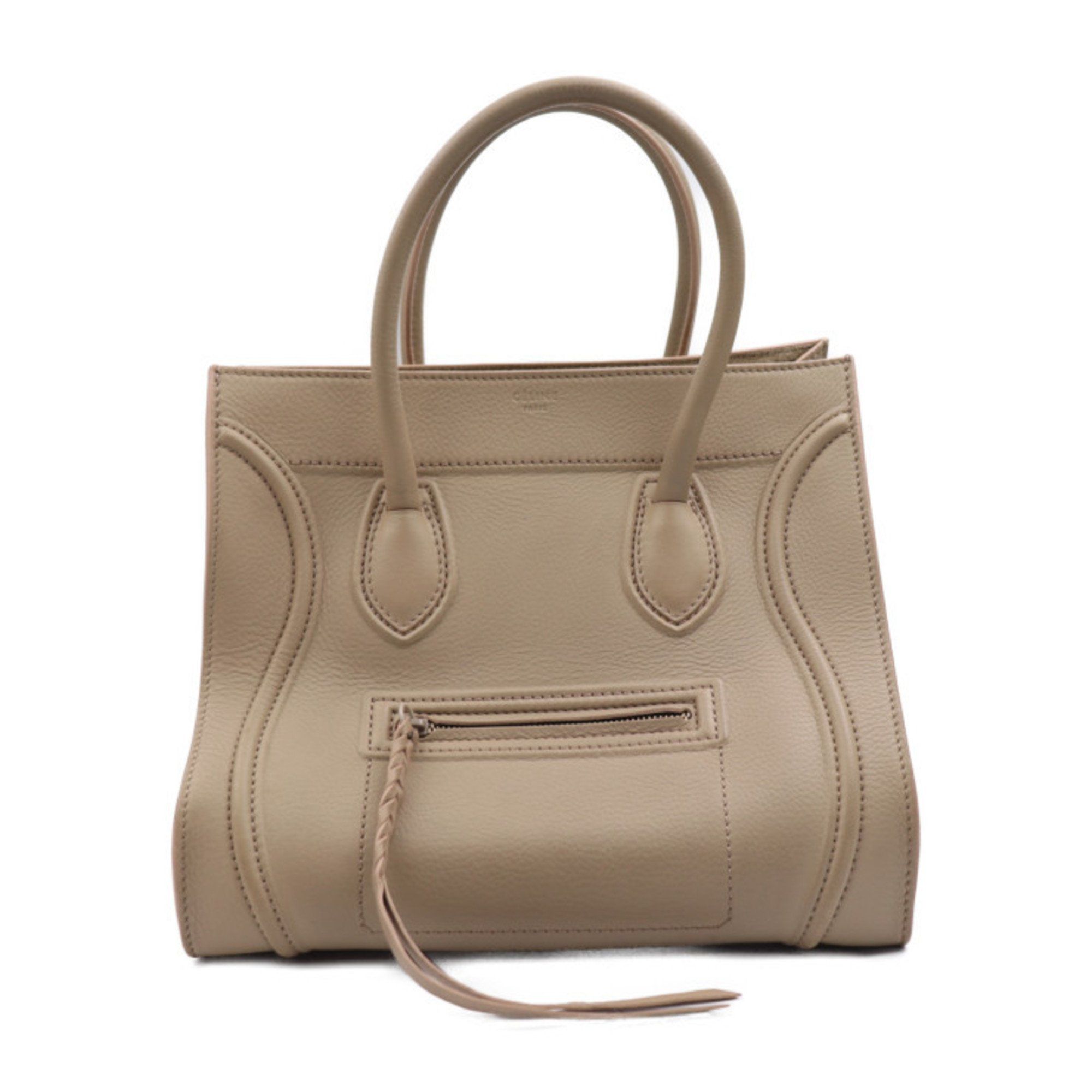 image of Celine Céline Luggage Phantom Handbag in Beige, Women's
