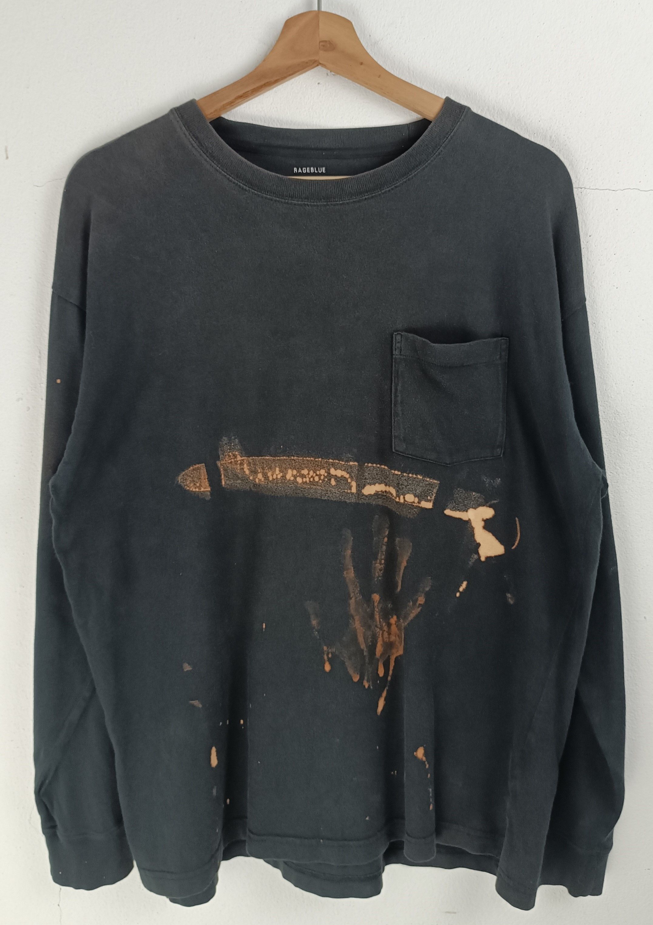 Vintage THRASHED FADED VINTAGE ACID WASH ART FUNNY HUMOUR CRAZY Size US L / EU 52-54 / 3 - 3 Thumbnail