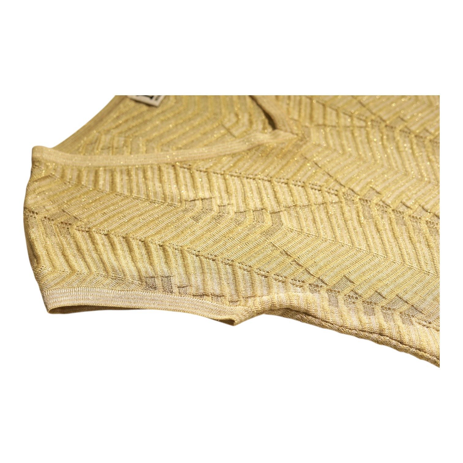 Missoni Missoni Gold Shiny Cap Sleeve Mini length Knit Dress S. 42 Size M / US 6-8 / IT 42-44 - 5 Thumbnail