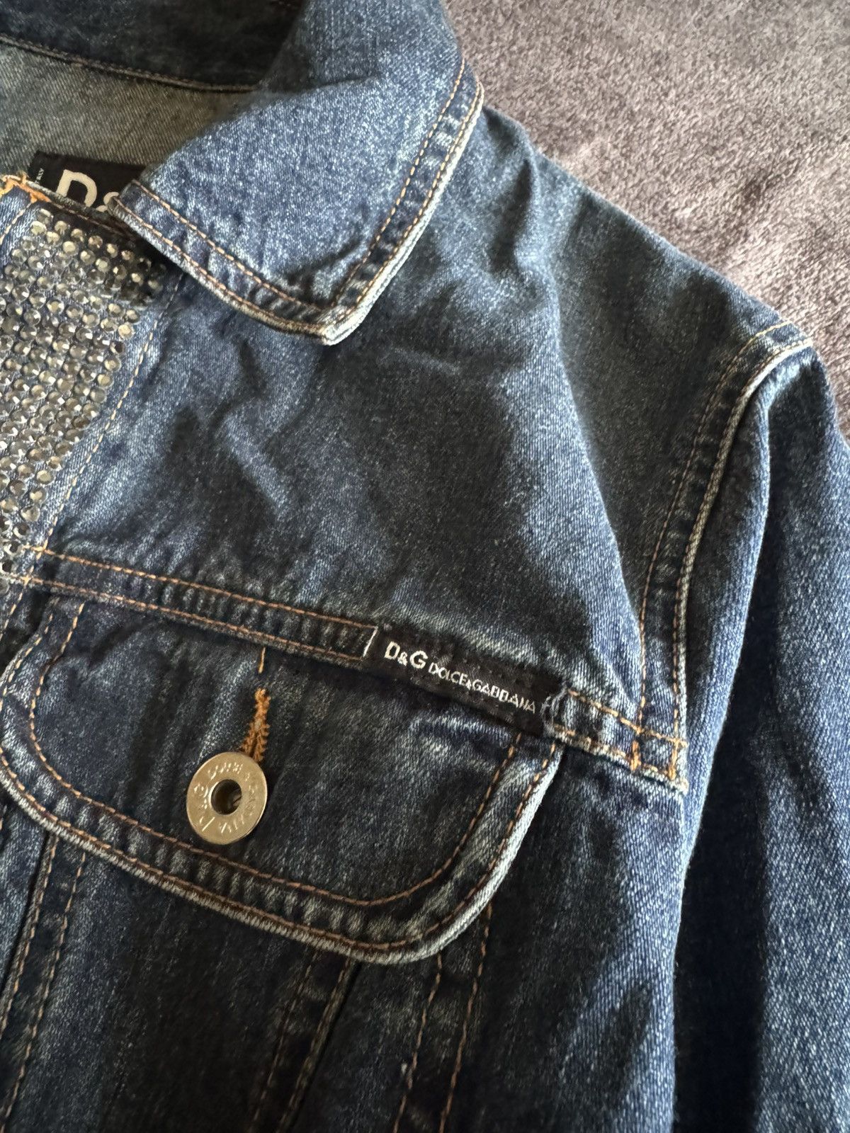 Dolce & Gabbana Dolce Gabbana woman's denim jacket with rhinestones Size M / US 6-8 / IT 42-44 - 6 Thumbnail