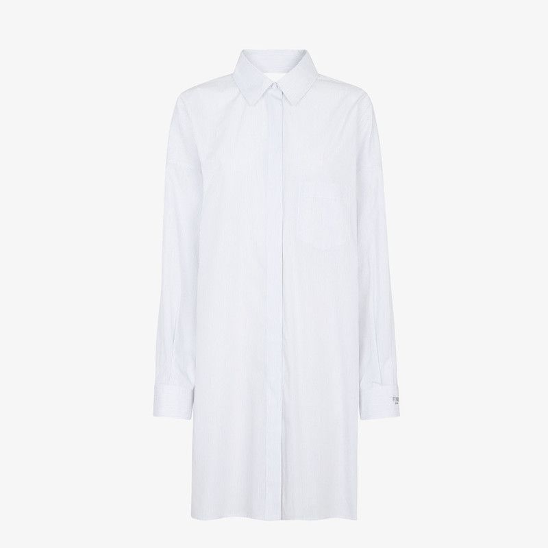 Fendi o1s1wg110326 Dress in White Size L / US 10 / IT 46 - 1 Thumbnail