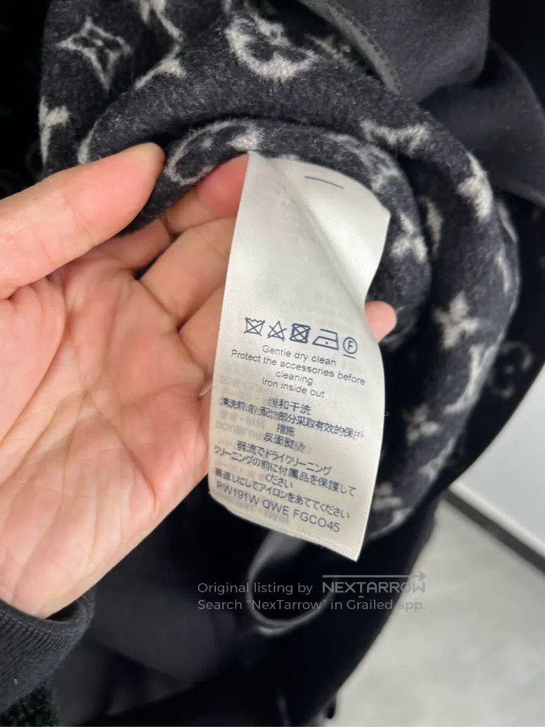 Louis Vuitton Louis Vuitton Dark grey full logo long sleeve wool coat Size XS / US 0-2 / IT 36-38 - 4 Thumbnail