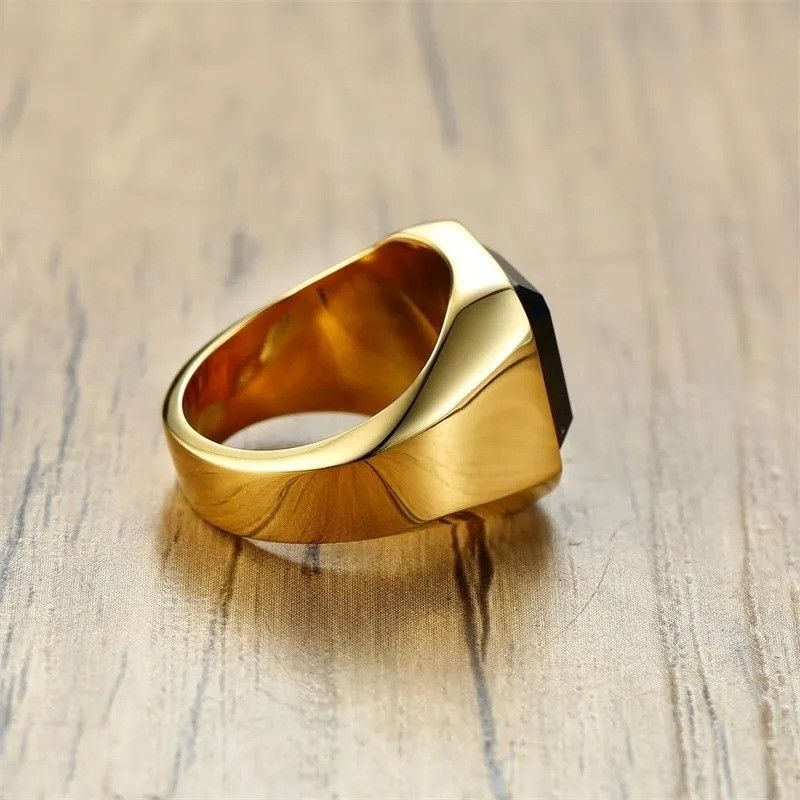 Jewelry × Vintage Ring Square Signet Ring Size ONE SIZE - 4 Thumbnail