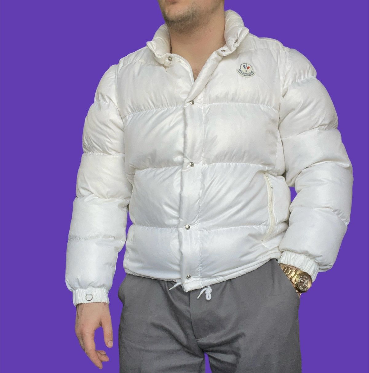 Moncler × Moncler Grenoble × Vintage 80’s 2 in 1 Moncler Grenoble Down Jacket Vest Vintage White Size US M / EU 48-50 / 2 - 13 Thumbnail