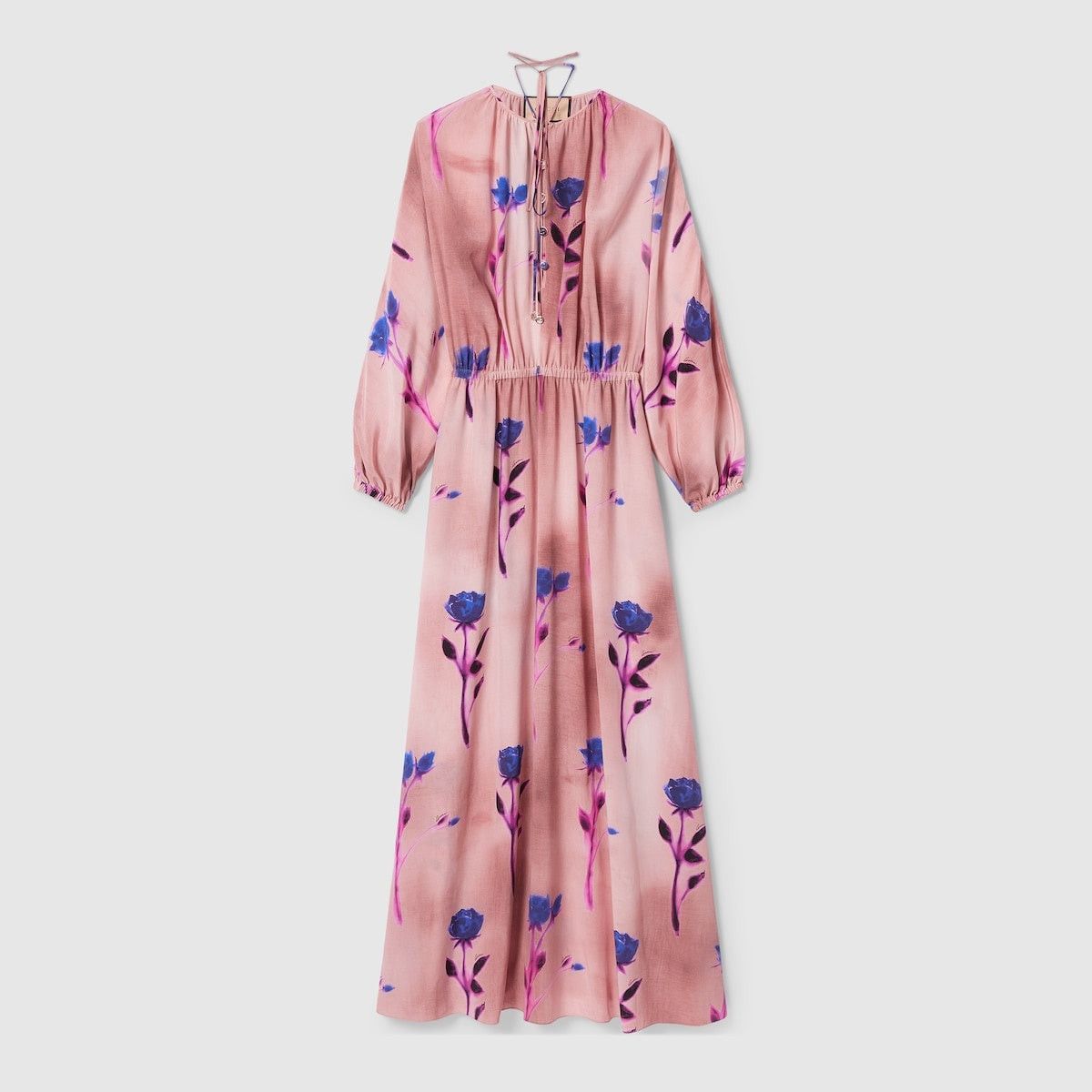 Gucci Gucci Floral Print Silk Crepe De Chine Dress SIZE 44 Size ONE SIZE - 1 Thumbnail