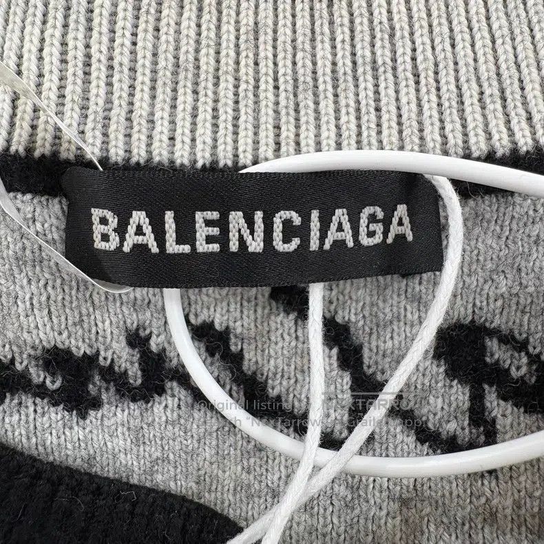 Balenciaga Balenciaga Cursive Slogan Logo Long Sleeve Knit Sweater Size US XS / EU 42 / 0 - 3 Thumbnail