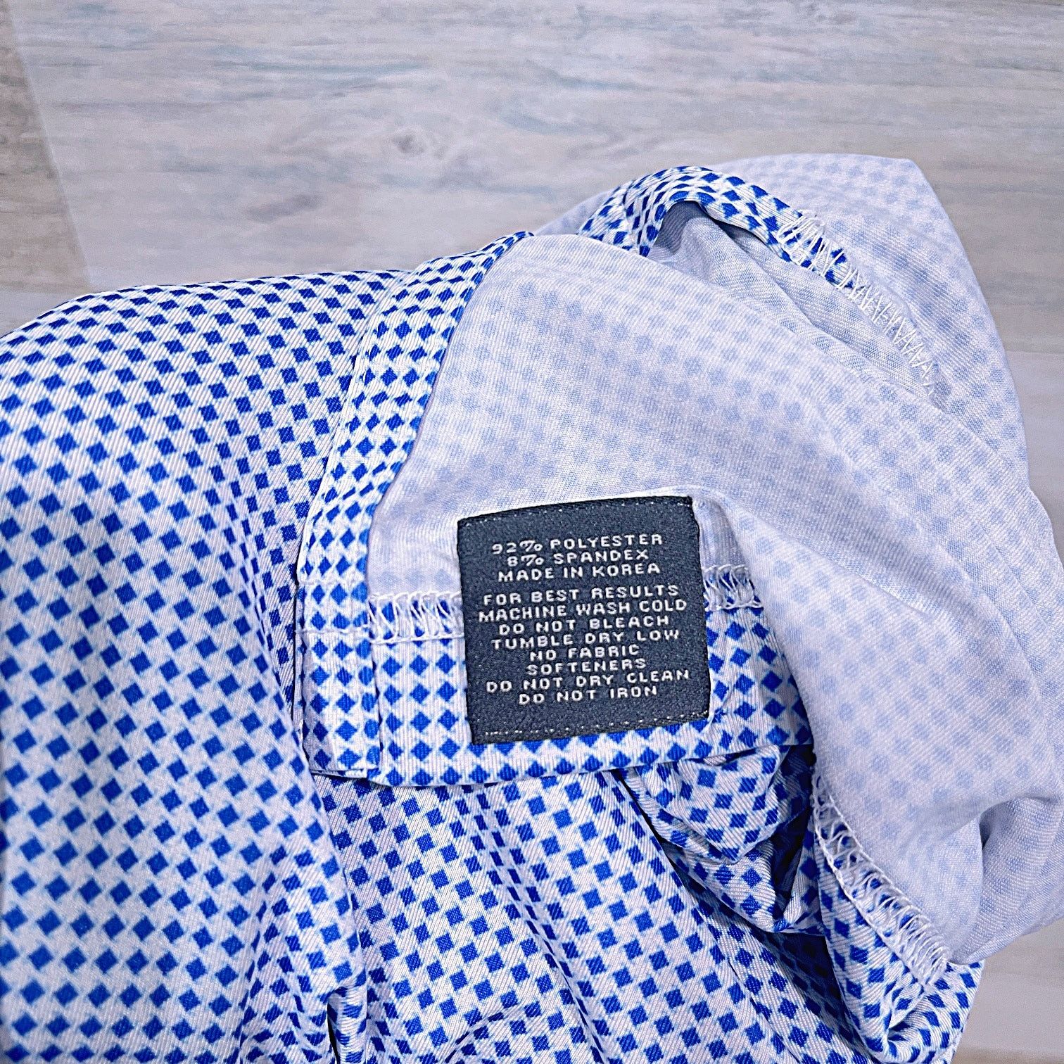 Other TURTLESON Performance Golf Polo Blue White Diamond Men Large Size US L / EU 52-54 / 3 - 7 Thumbnail