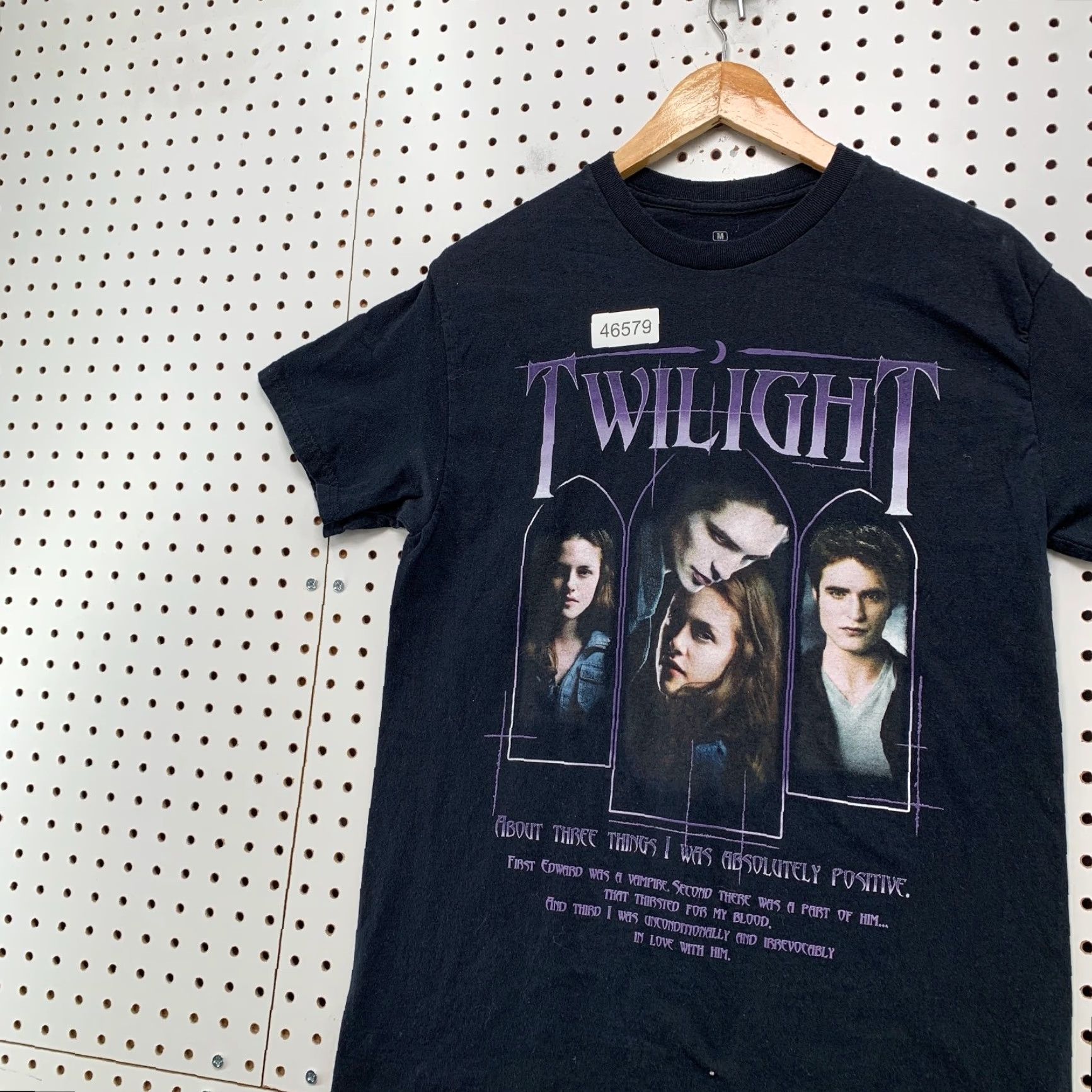 Vintage Twilight Mens T-Shirt City Black Movie Twilight Saga Shirt Short Sleeve Medium Size US M / EU 48-50 / 2 - 3 Thumbnail