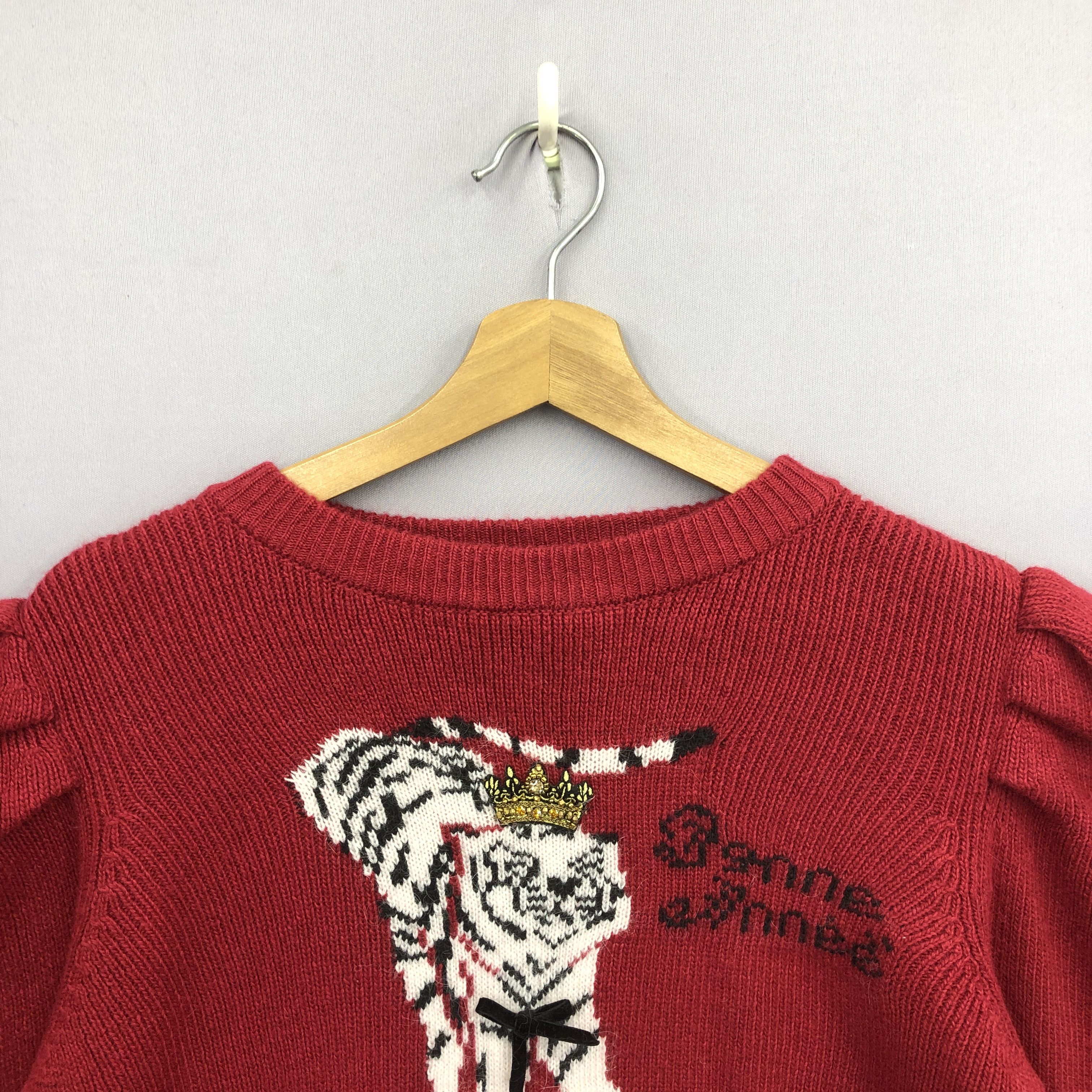 Homespun Knitwear × Vintage Vintage Japanese Tiger Sukajan Knotwear Sweater Sweatshirt Size M / US 6-8 / IT 42-44 - 4 Thumbnail