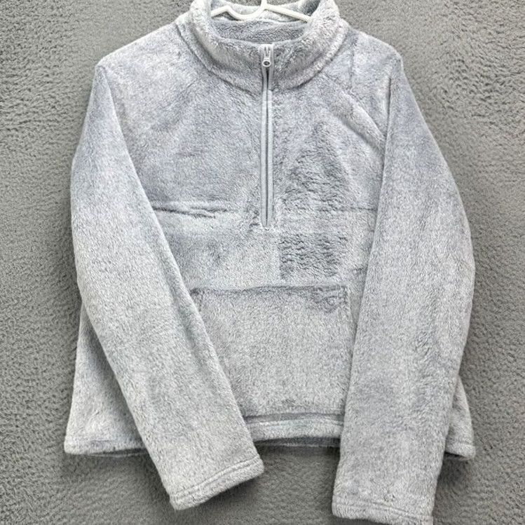 FatFace FatFace Sherpa Fleece Pullover Sweater Womens Large Grey Half Zip Pockets Ladies Size L / US 10 / IT 46 - 3 Thumbnail