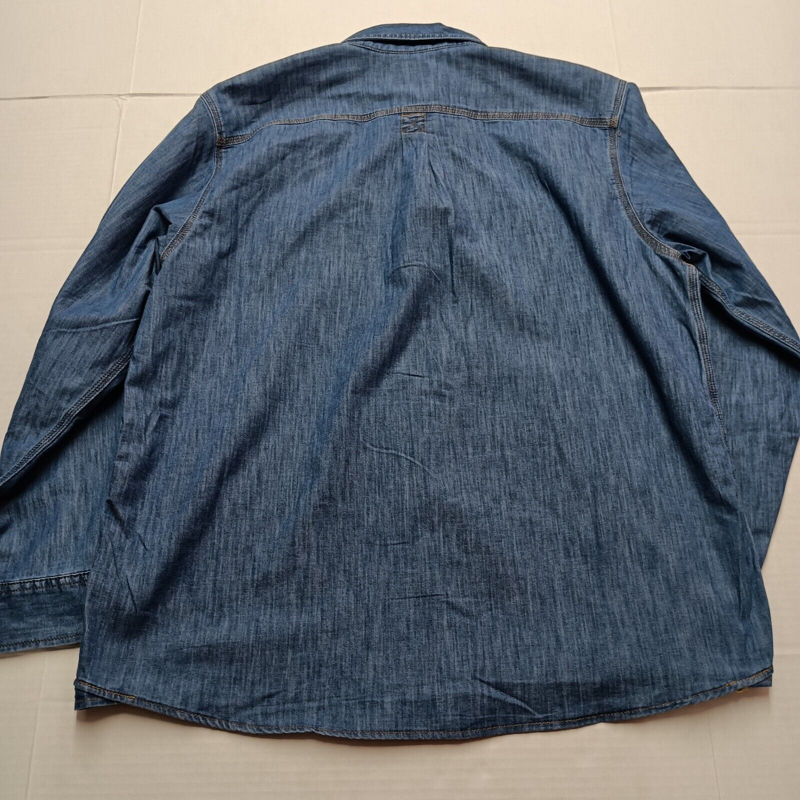 Wrangler Wrangler Men's Relaxed Fit Woven Button Shirt Size XL Blue Size US XL / EU 56 / 4 - 9 Thumbnail