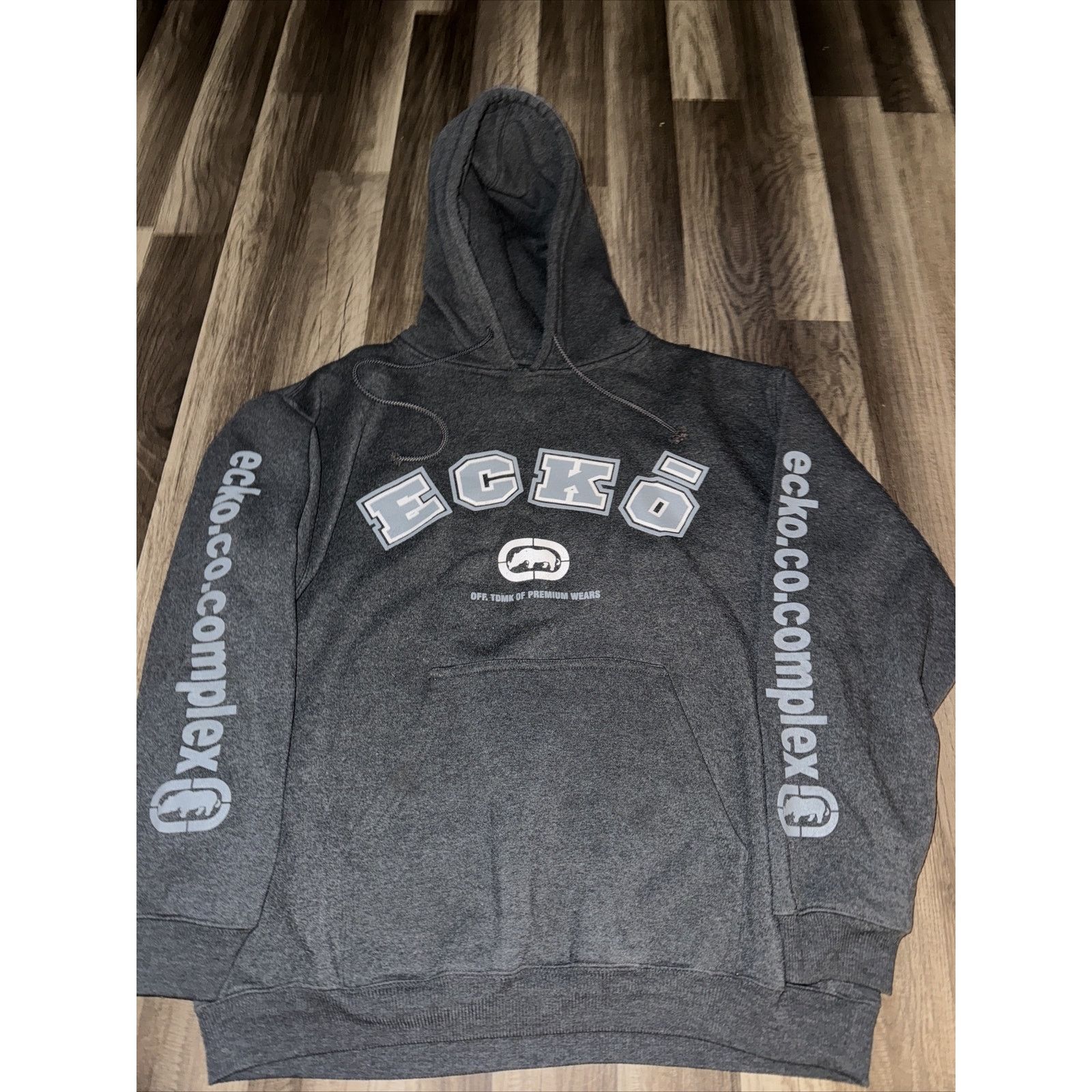 Complex × Marc Ecko Ecko Unltd Hoodie Sweater Grey XL Complex.com Y2K 24x28 Size US XL / EU 56 / 4 - 1 Thumbnail