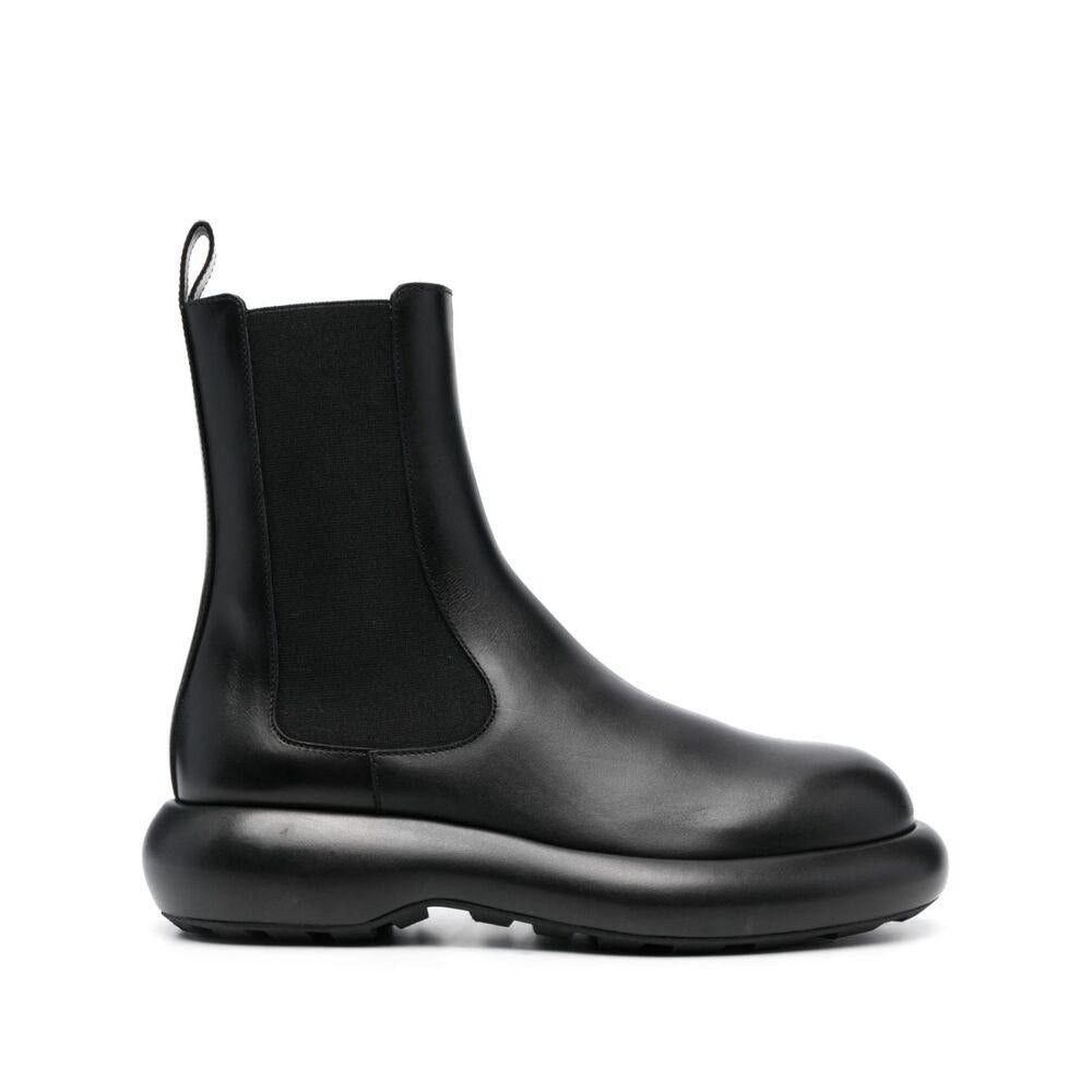 Jil Sander o1mt1gz1125 Leather Ankle Boots in Black Size US 9 / IT 39 - 1 Thumbnail