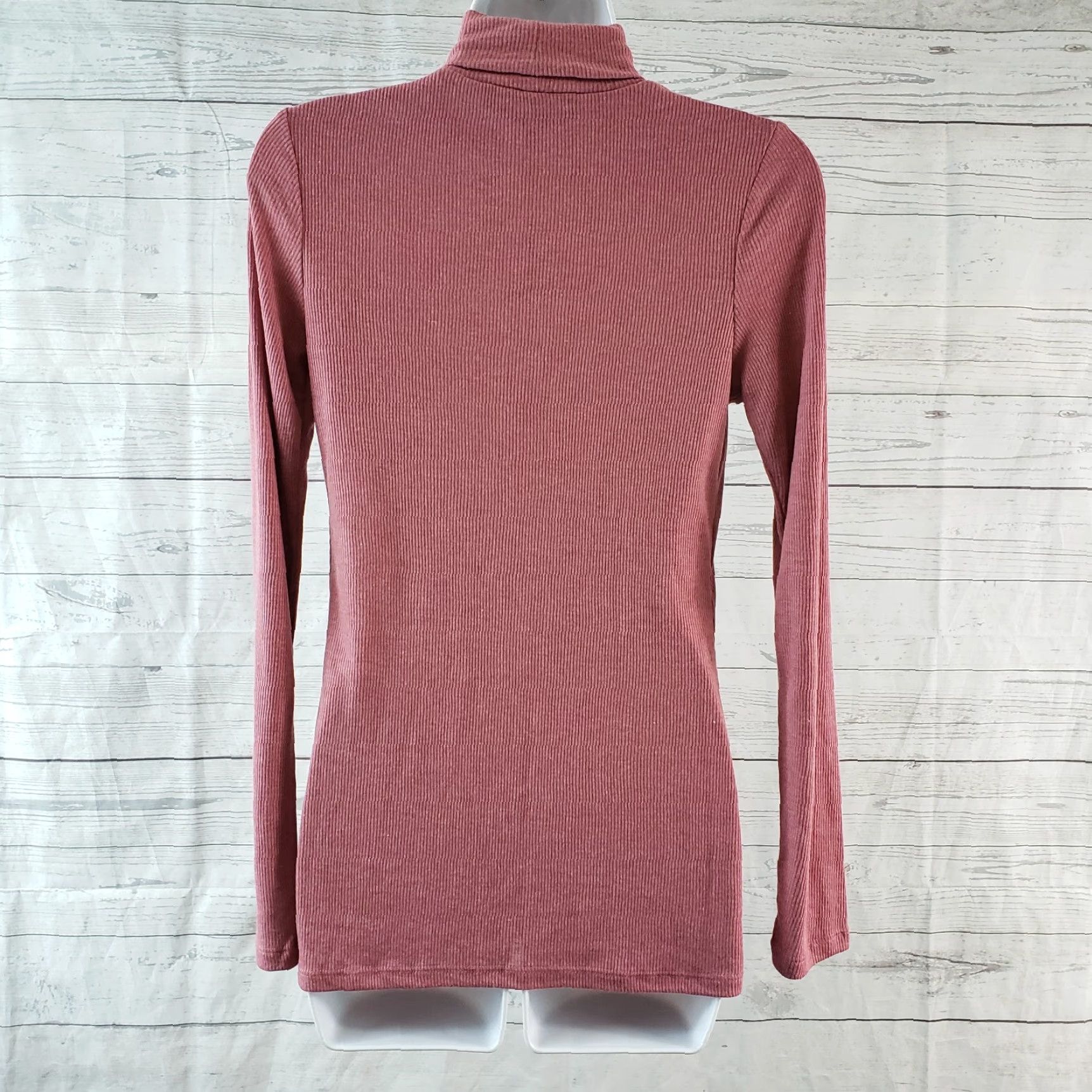 Vintage The Nines by Hatch Womens Ribbed Turtleneck Sz Medium Dusty Rose Long Sleeve Shirt Maternity Blouse Womens Size M / US 6-8 / IT 42-44 - 4 Thumbnail
