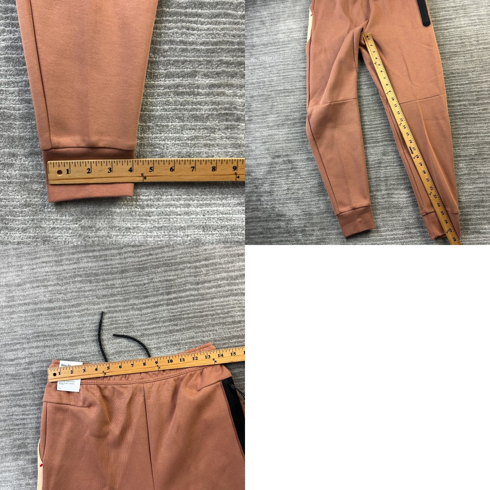 Nike Nike Tech Fleece Pants Mens Small Slim Tapered Inseam 27in Brown Cotton Blend Jogger Activewear Casual Size US 29 - 8 Thumbnail