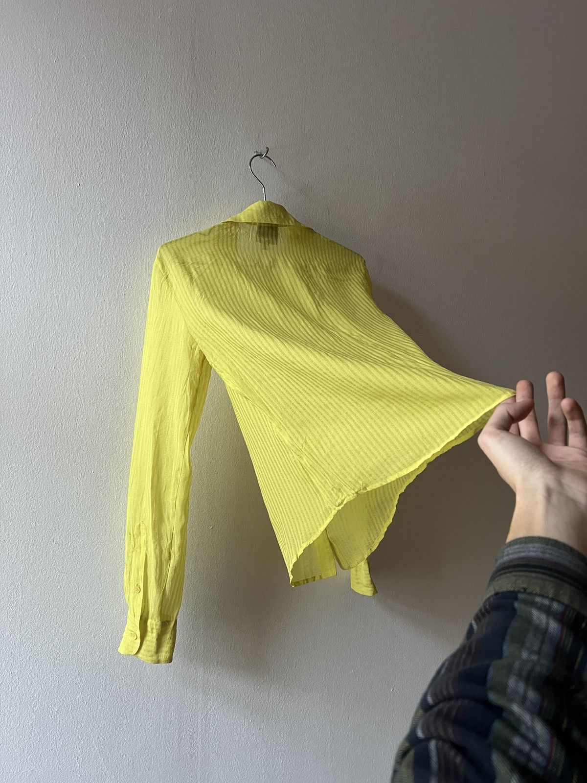 Vintage Just Cavalli Yellow Light Button Up Avantgarde Shirt