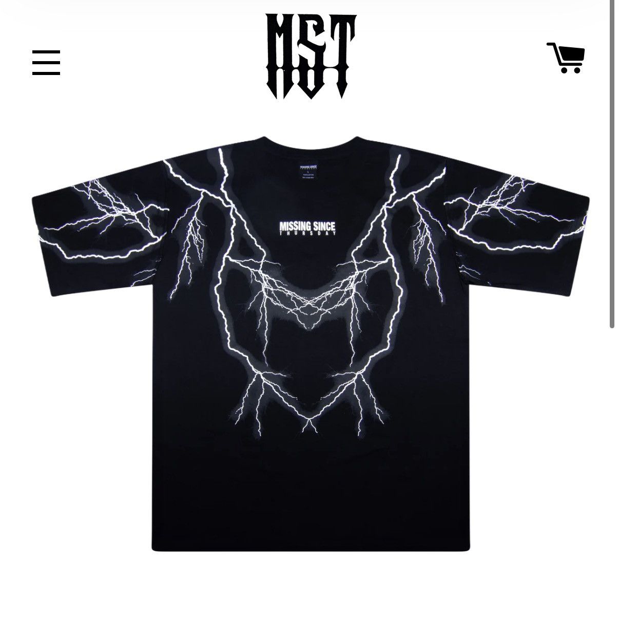 Missing Since Thursday MST Black Thunder Tee Size US XXL / EU 58 / 5 - 5 Thumbnail