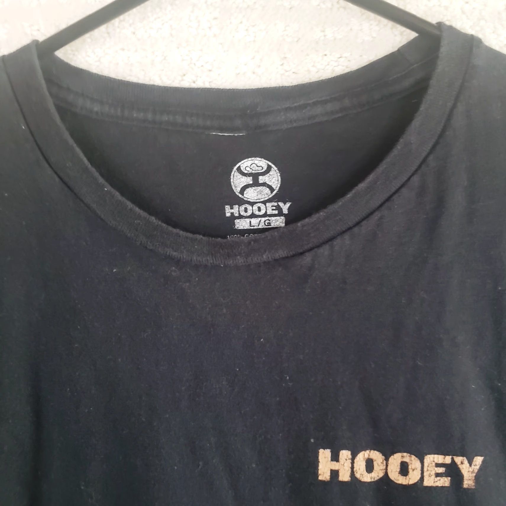 Vintage Hooey Tee Shirt Mens Size L Black Front Back Graphic Print Cotton Logo Short Sleeve T-Shirt Regular Fit Size US L / EU 52-54 / 3 - 4 Thumbnail