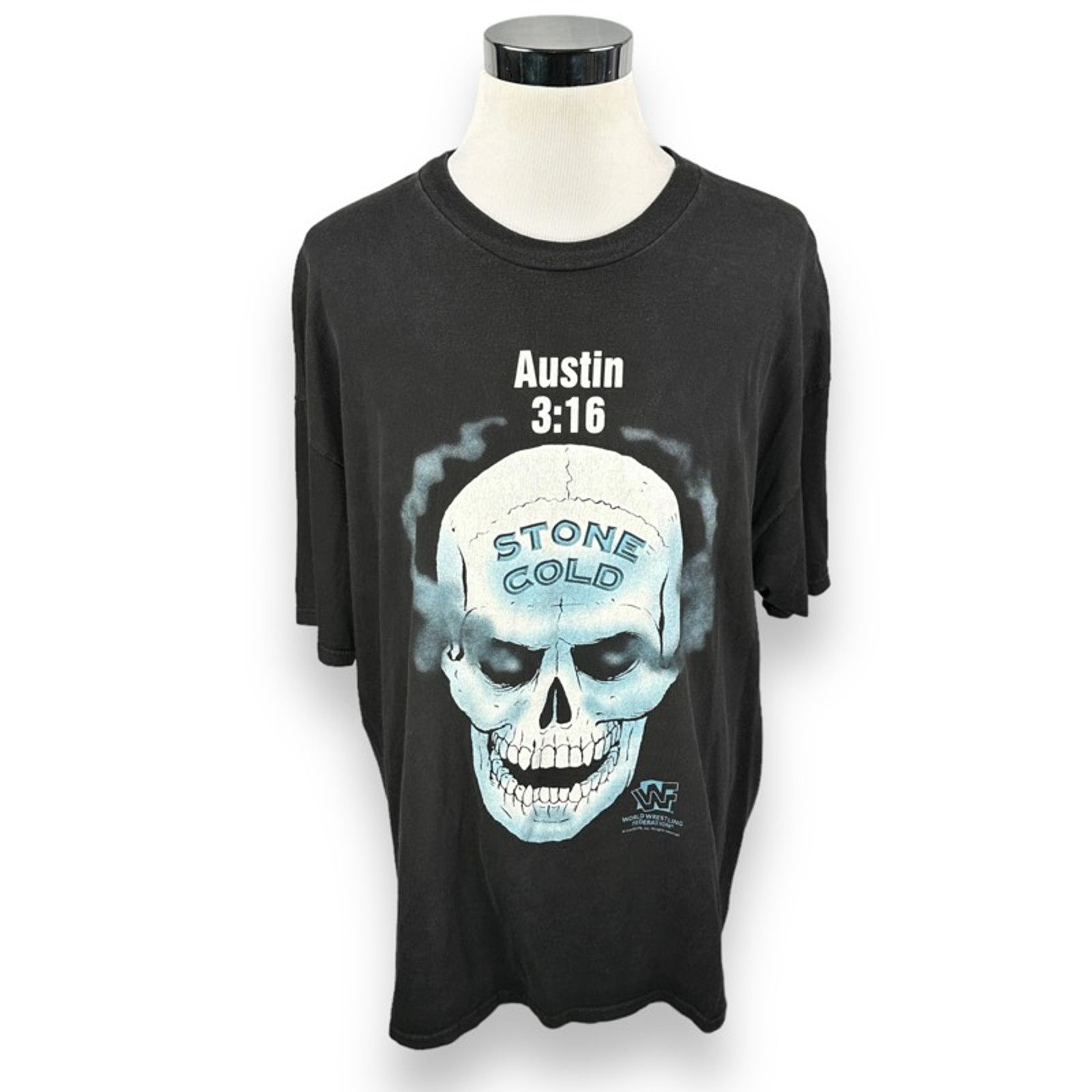 Hanes Vintage Stone Cold Skull Steve Austin 3:16 T-Shirt 3XL WWF | Grailed