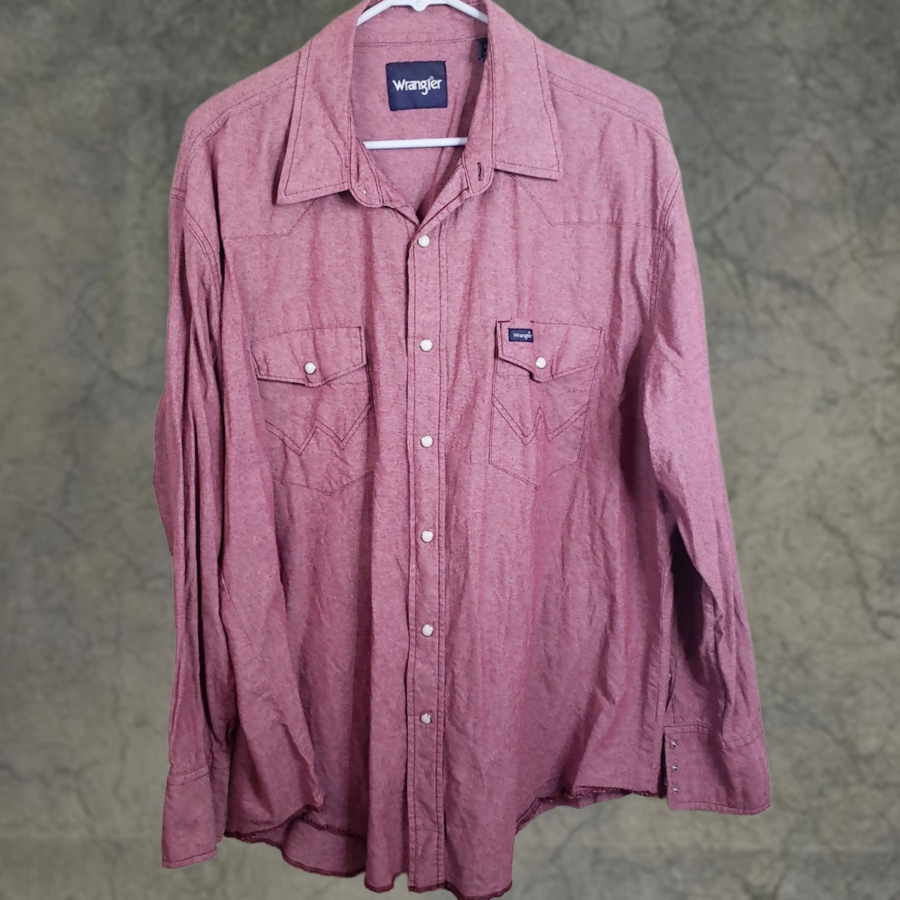 Wrangler Wrangler Western Pearl Snap Shirt Men's XXL 2XL Red Button Up Collared Long Sleeve Casual Workwear Size US XXL / EU 58 / 5 - 1 Thumbnail