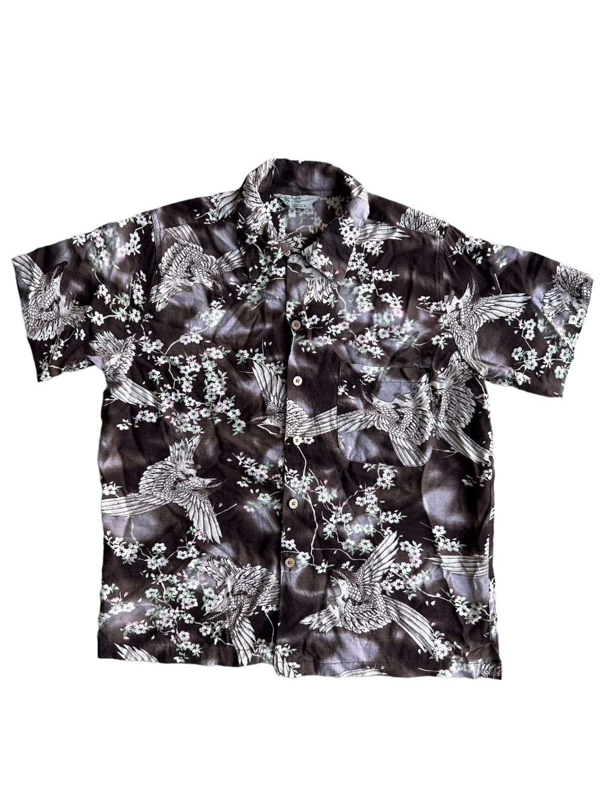 Sun Surf PROTOTYPE Japanese Crane Bird with Sakura Rayon Hawaii Shirt Size US S / EU 44-46 / 1 - 3 Thumbnail